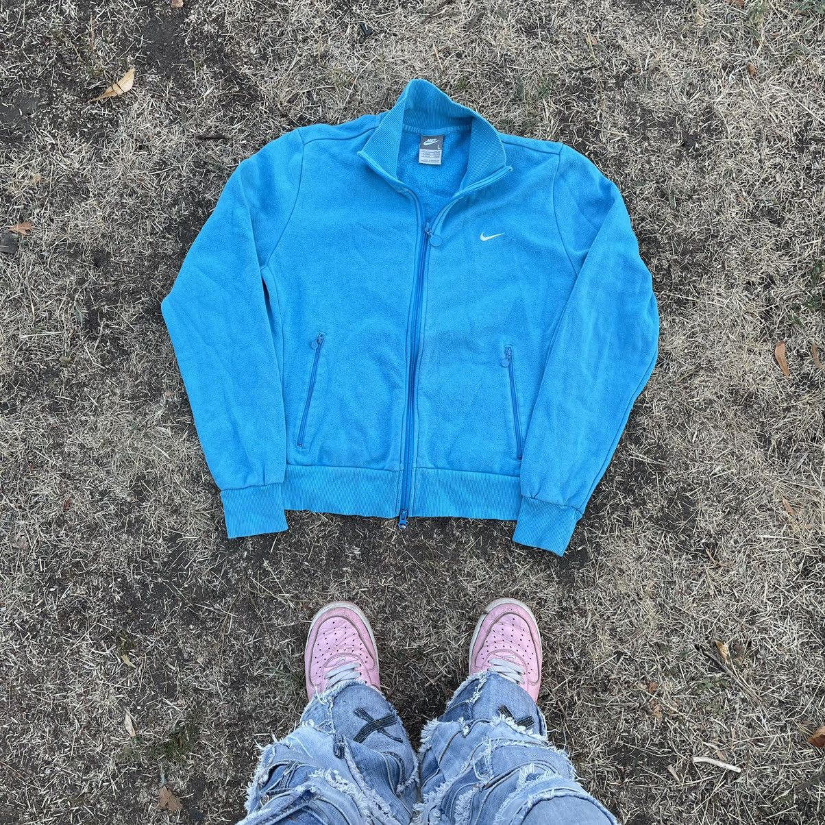Vintage Vintage Y2K Nike Logo Fleece Jacket Sky Blue Drip Grunge L Size US L / EU 52-54 / 3 - 8 Thumbnail
