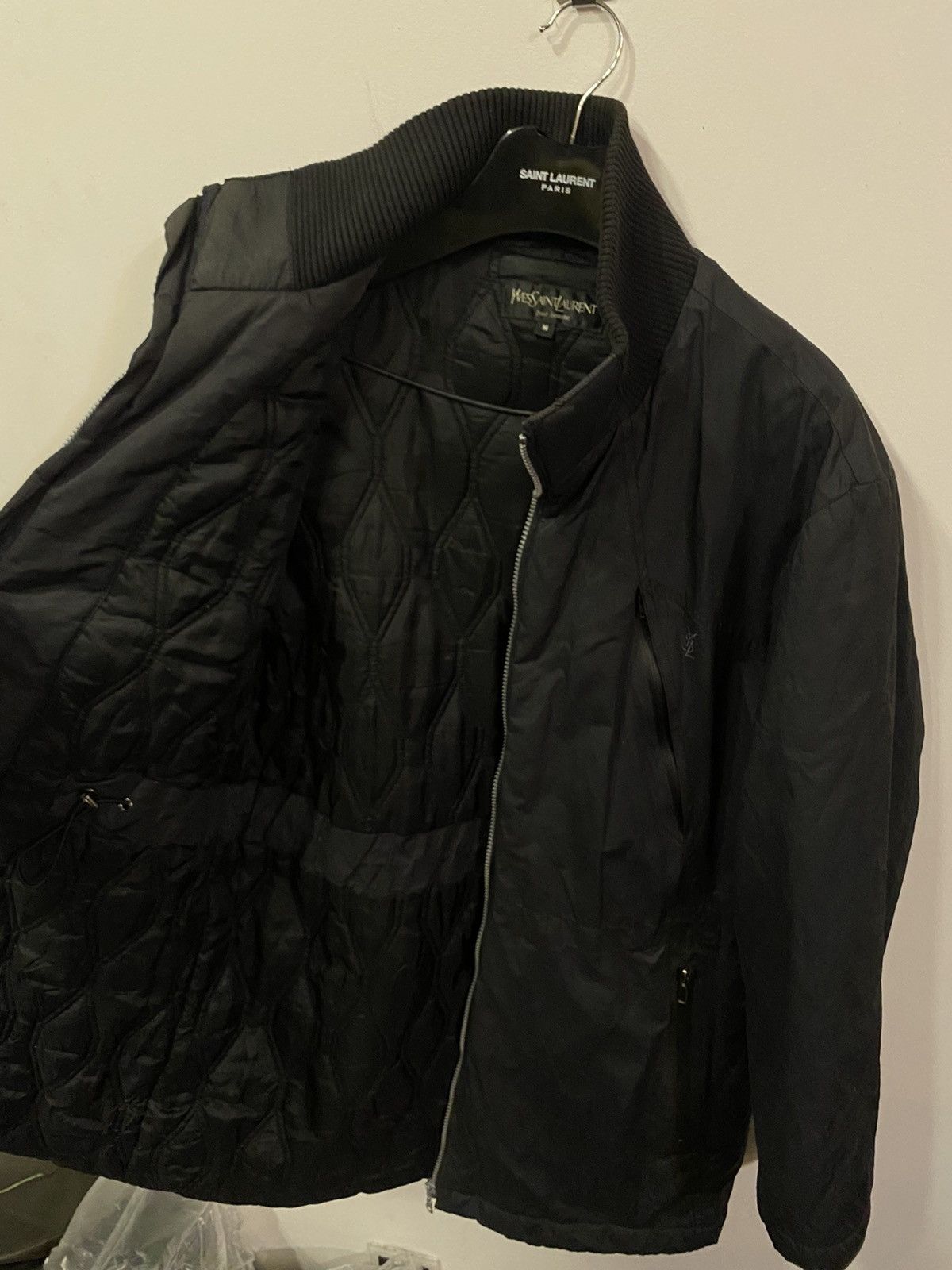 Vintage × Yves Saint Laurent Warm YSL Jacket Black Long Saint Laurent Parka Bomber winter Size US M / EU 48-50 / 2 - 3 Thumbnail
