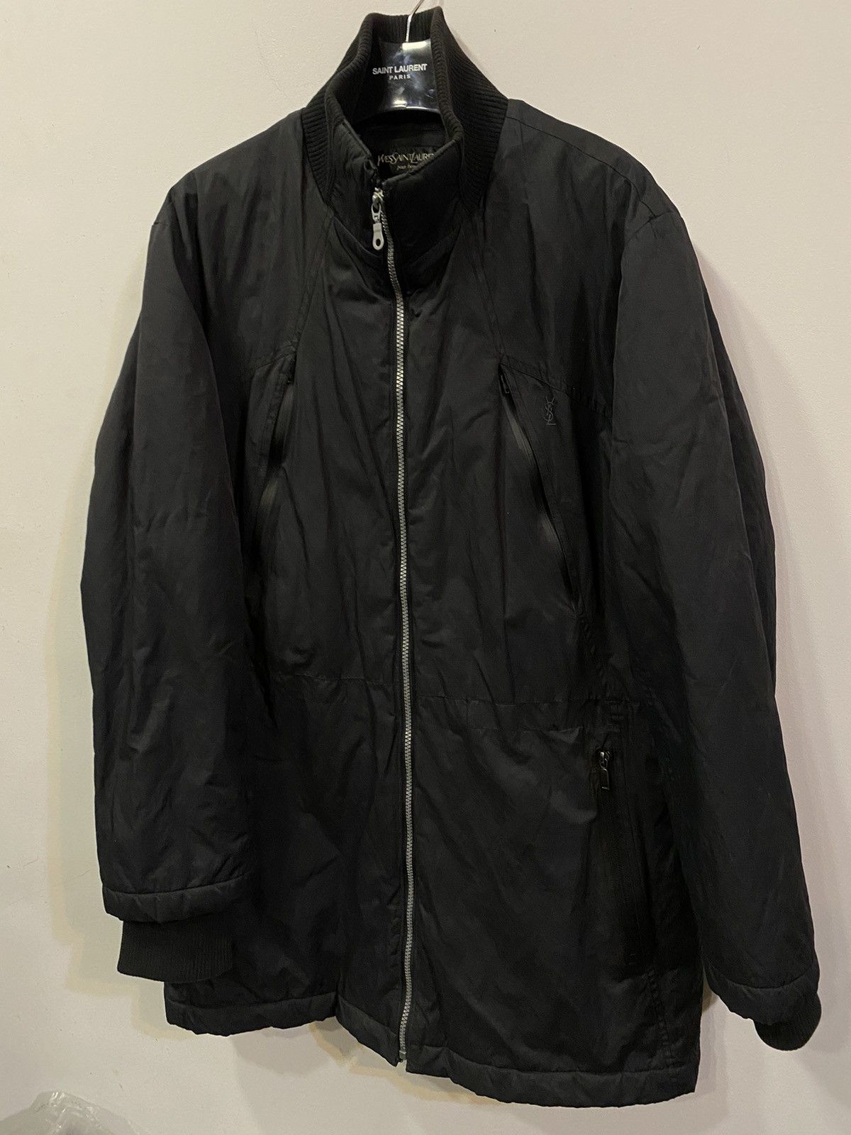 Vintage × Yves Saint Laurent Warm YSL Jacket Black Long Saint Laurent Parka Bomber winter Size US M / EU 48-50 / 2 - 13 Thumbnail