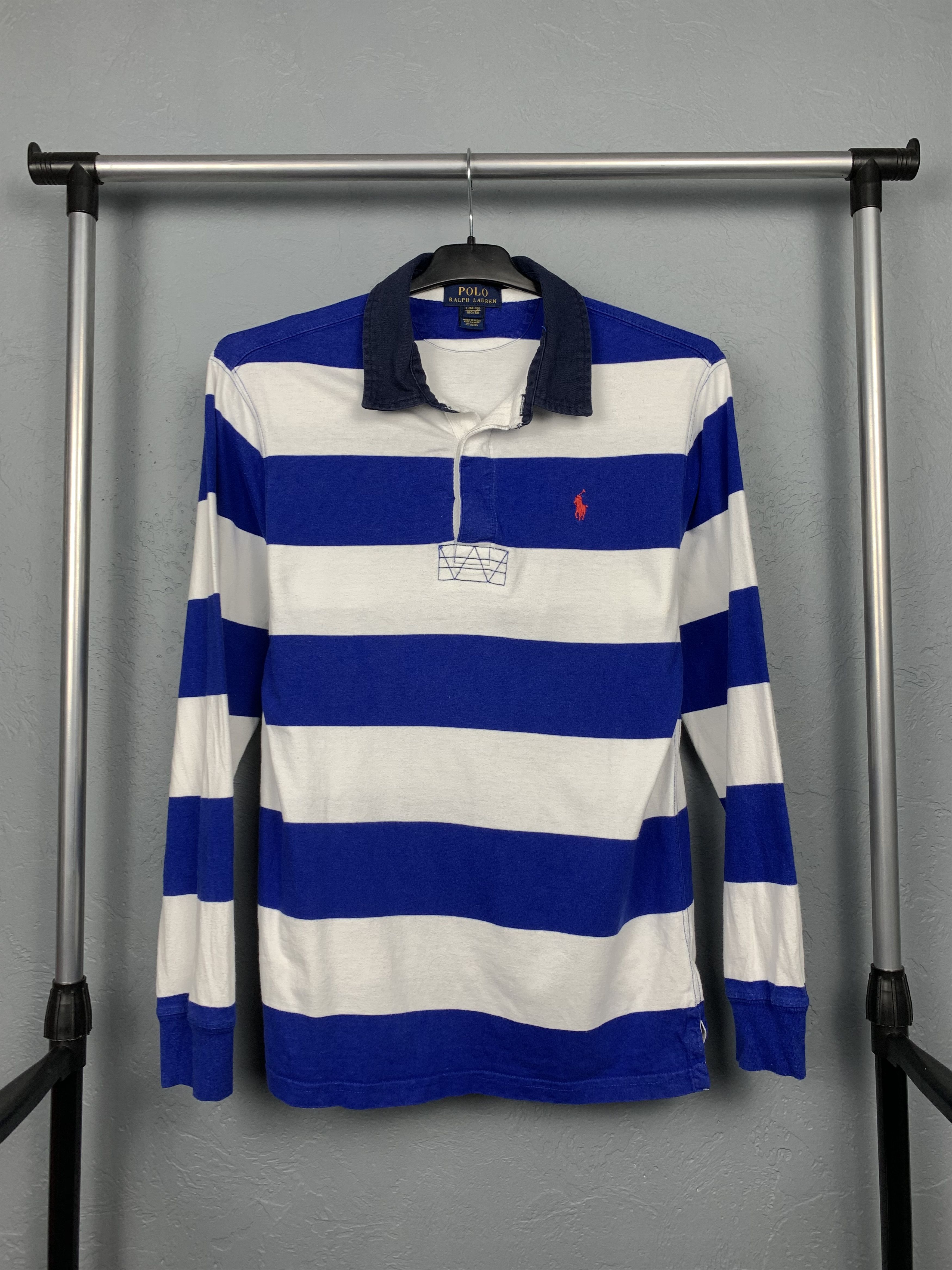 Polo Ralph Lauren Polo Ralph Lauren Vintage Mens Rugby Long Sleeve Polo Shirt Size US XS / EU 42 / 0 - 1 Thumbnail
