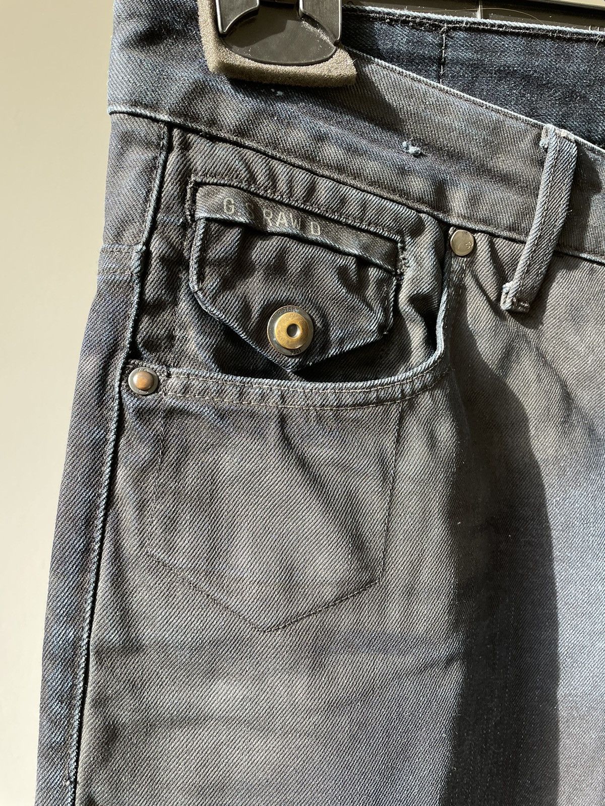 G-Star Vintage G Star Raw jeans waxed blue denim Size US 32 / EU 48 - 6 Thumbnail