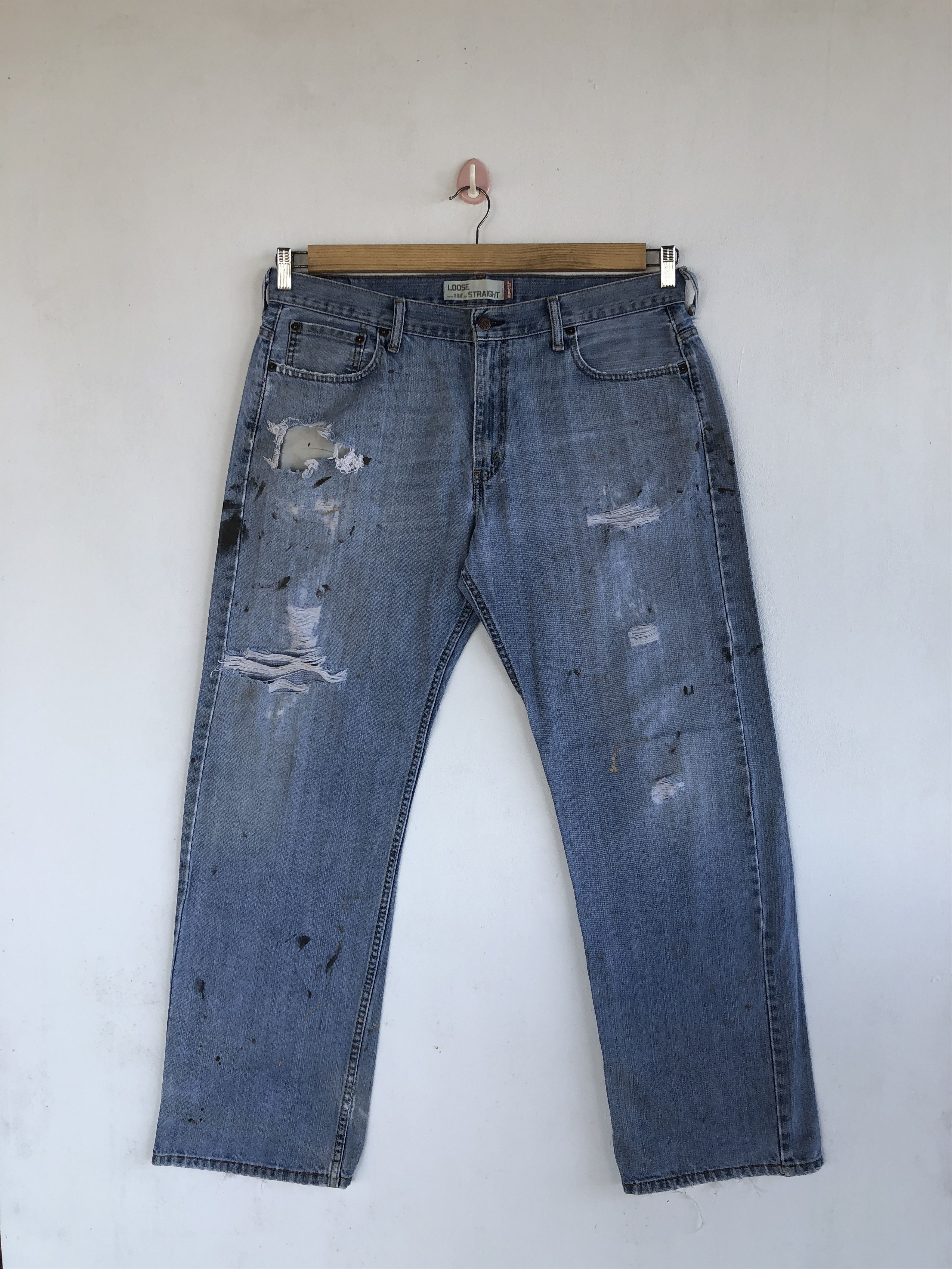 Levi's Crazy Y2K Baggy Distressed Levi's 569 Jeans Grunge Denim Size US 36 / EU 52 - 1 Thumbnail