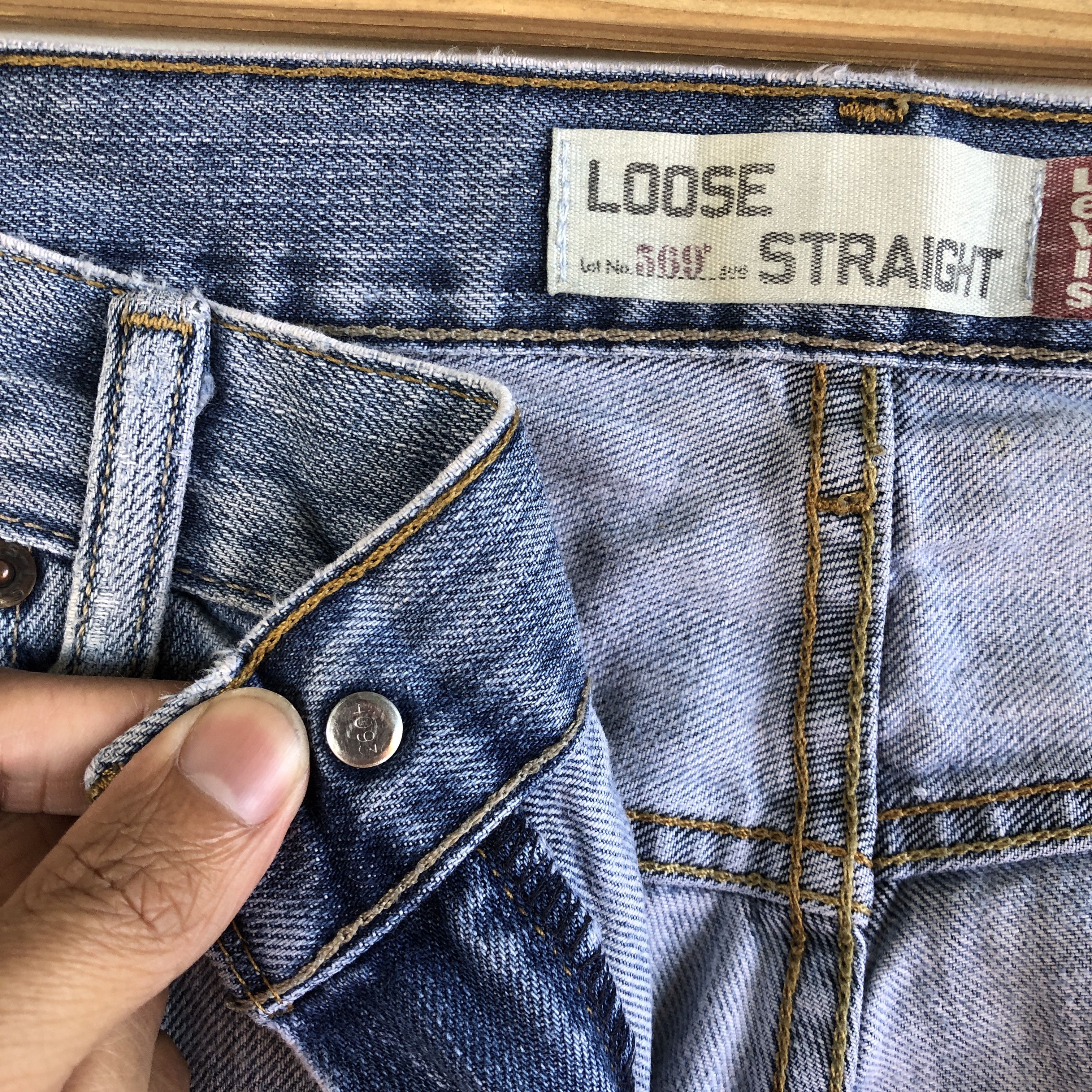 Levi's Crazy Y2K Baggy Distressed Levi's 569 Jeans Grunge Denim Size US 36 / EU 52 - 9 Thumbnail