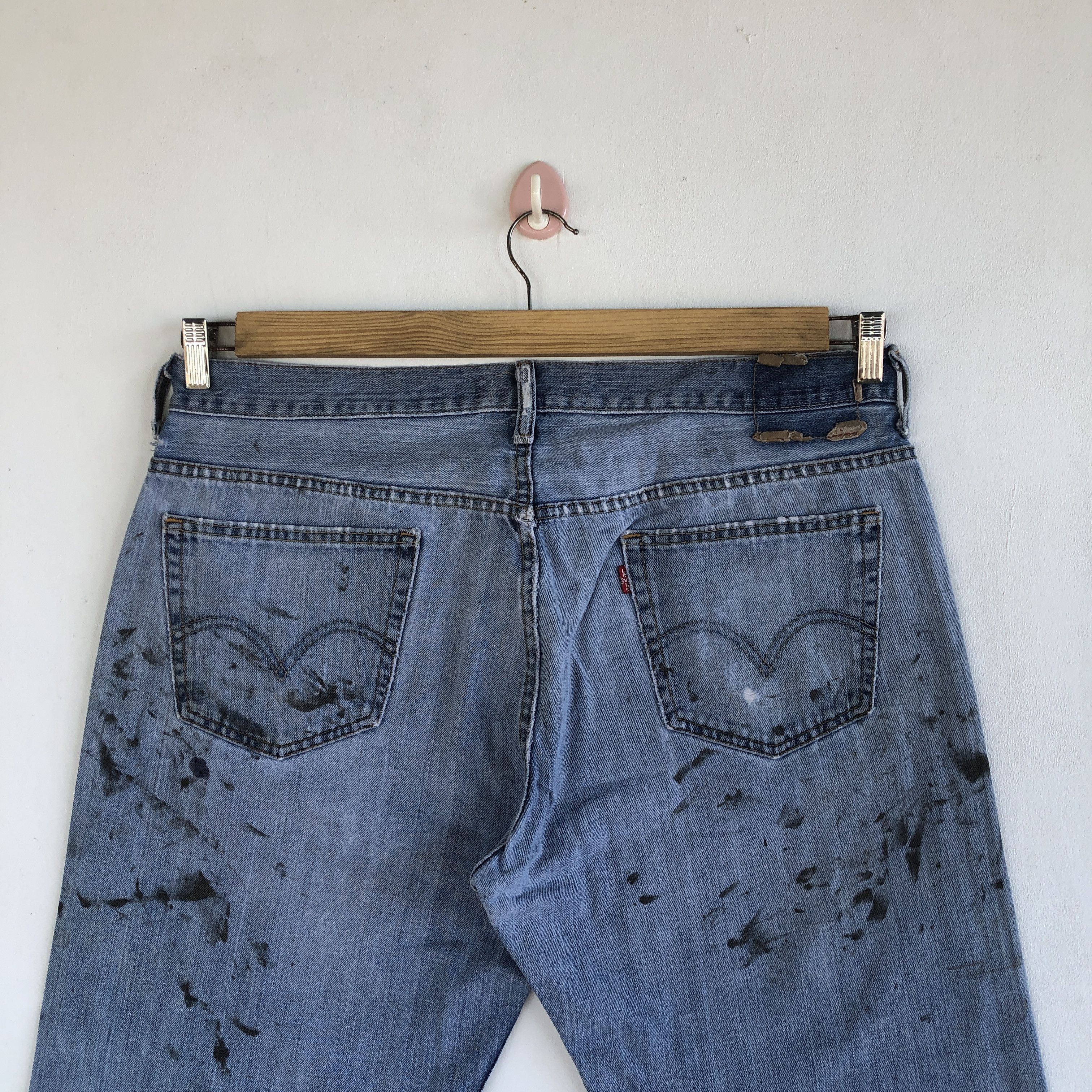 Levi's Crazy Y2K Baggy Distressed Levi's 569 Jeans Grunge Denim Size US 36 / EU 52 - 4 Thumbnail
