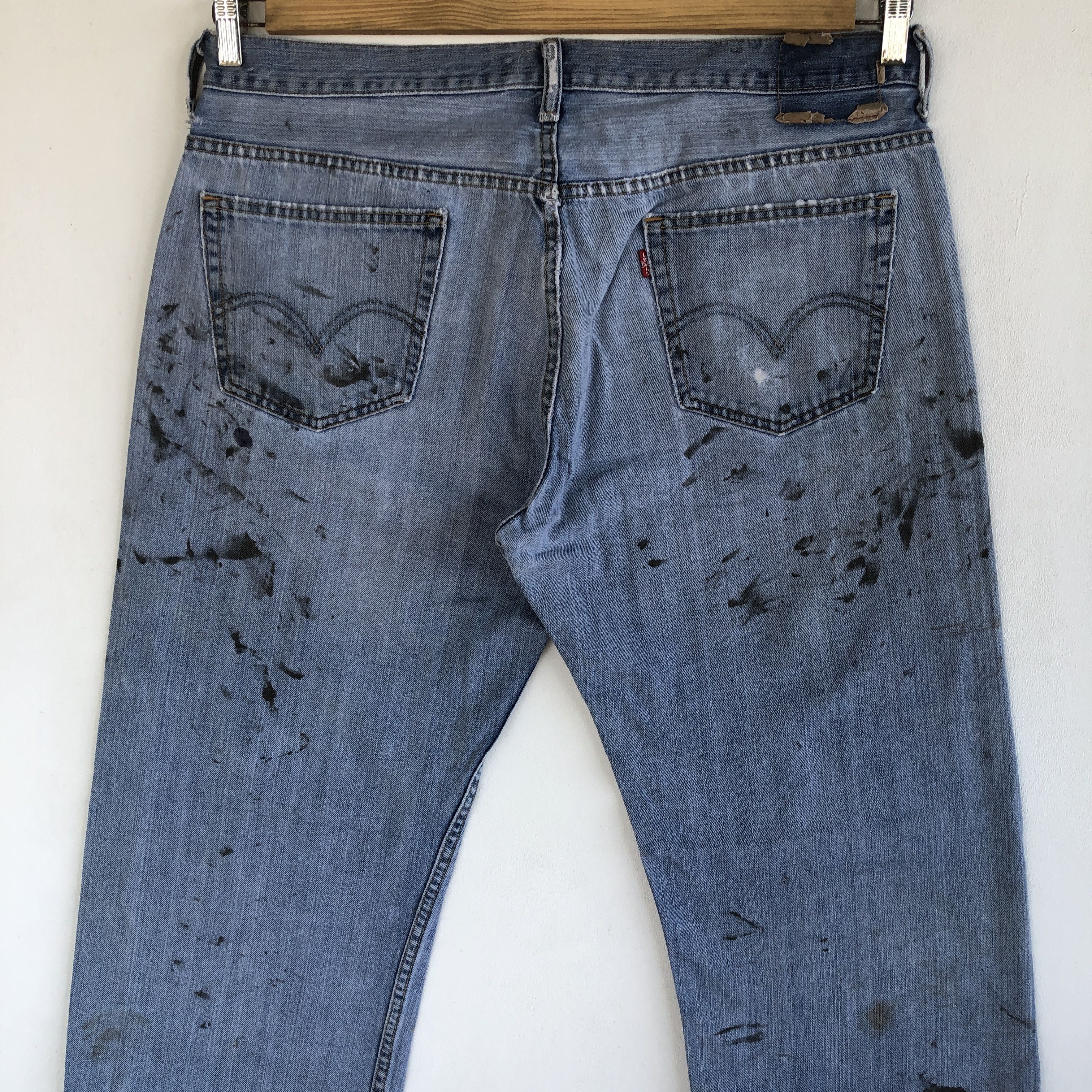 Levi's Crazy Y2K Baggy Distressed Levi's 569 Jeans Grunge Denim Size US 36 / EU 52 - 6 Thumbnail