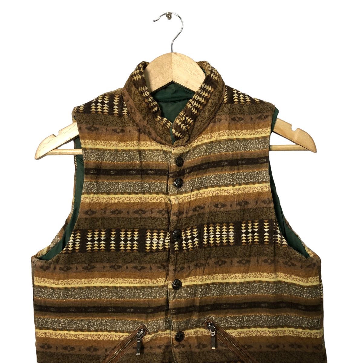Japanese Brand Vintage GRN Reversible Button Ups Vest Size US S / EU 44-46 / 1 - 2 Thumbnail