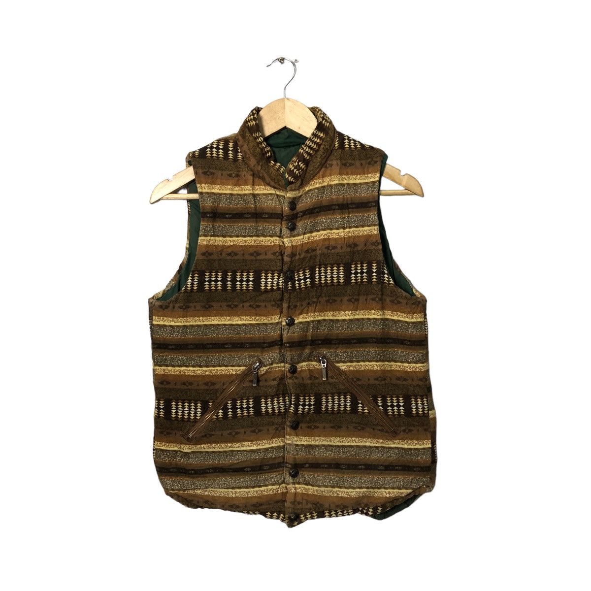 Japanese Brand Vintage GRN Reversible Button Ups Vest Size US S / EU 44-46 / 1 - 1 Thumbnail
