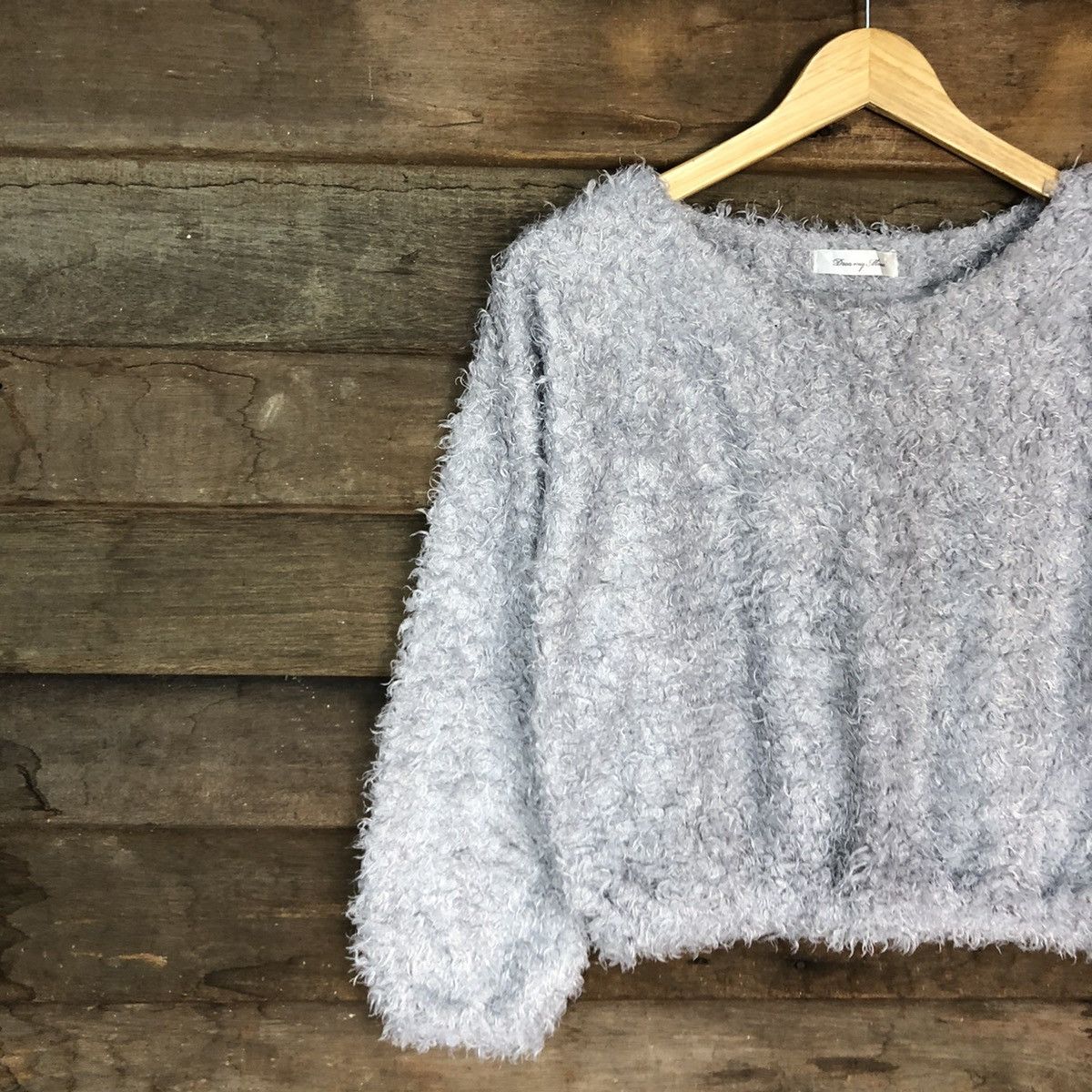 Homespun Knitwear × Japanese Brand DL Dreamy Minx Grey Mohair shaggy fur Knitwear #B628 Size S / US 4 / IT 40 - 7 Thumbnail