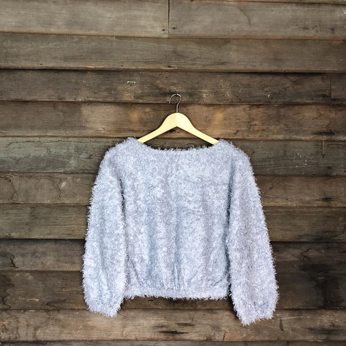 Homespun Knitwear × Japanese Brand DL Dreamy Minx Grey Mohair shaggy fur Knitwear #B628 Size S / US 4 / IT 40 - 11 Thumbnail