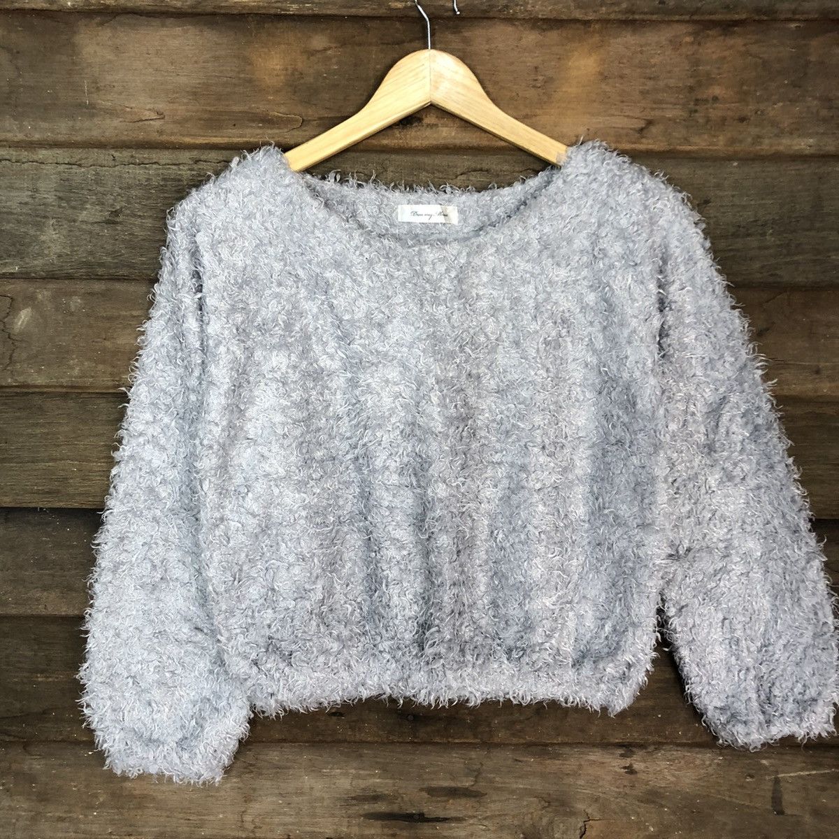 Homespun Knitwear × Japanese Brand DL Dreamy Minx Grey Mohair shaggy fur Knitwear #B628 Size S / US 4 / IT 40 - 8 Thumbnail