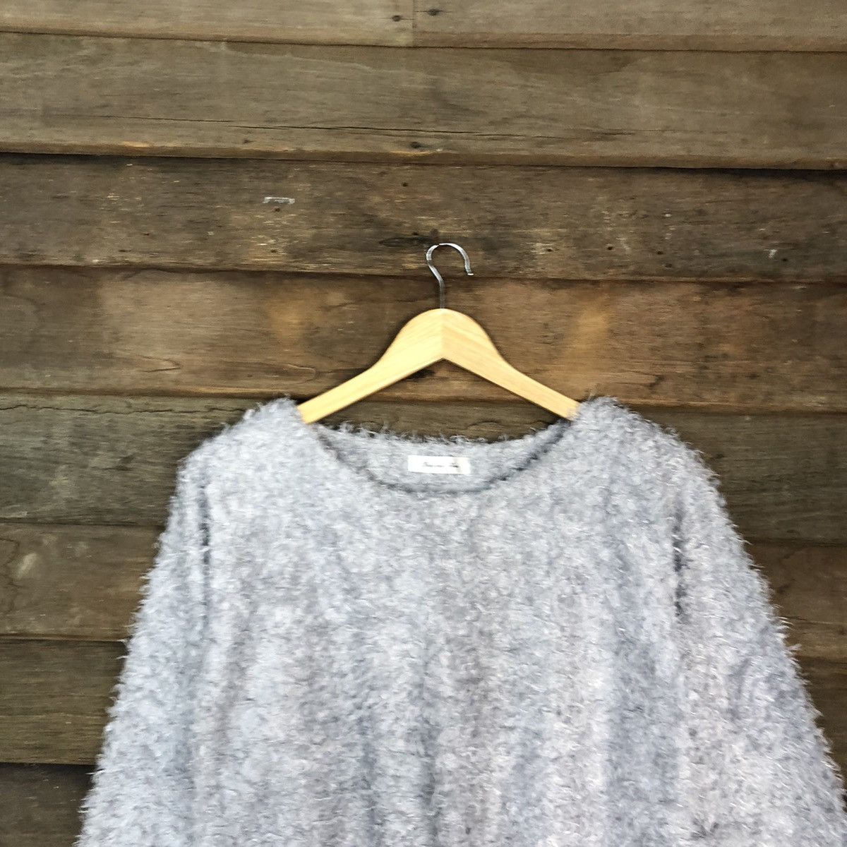Homespun Knitwear × Japanese Brand DL Dreamy Minx Grey Mohair shaggy fur Knitwear #B628 Size S / US 4 / IT 40 - 9 Thumbnail