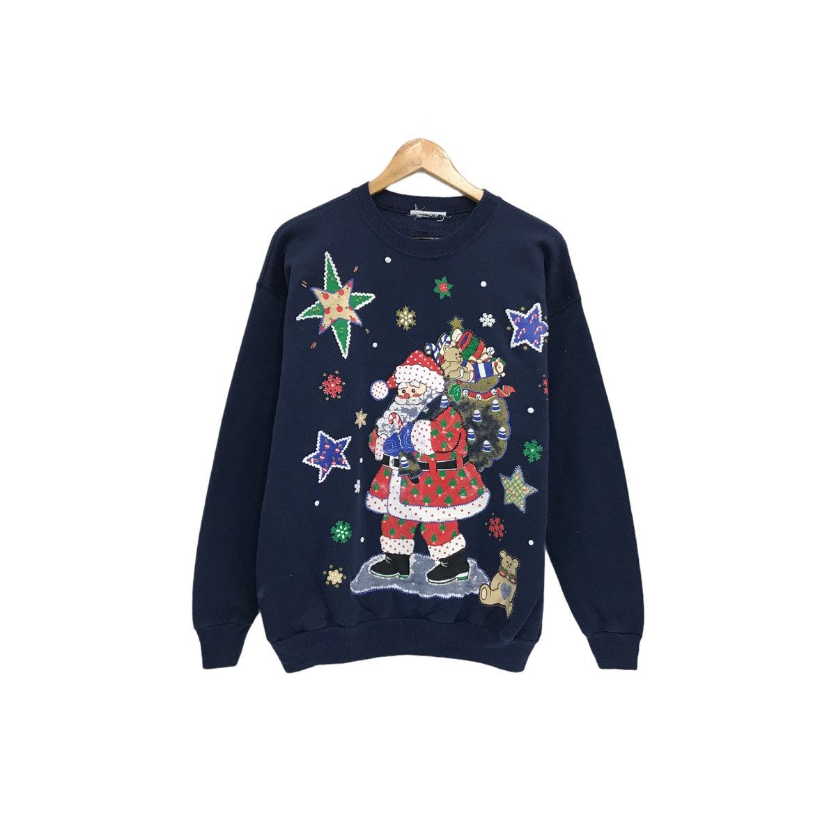 Other × Vintage Vintage Christmas Sweatshirt Big Logo Santa Claus Size US L / EU 52-54 / 3 - 1 Thumbnail