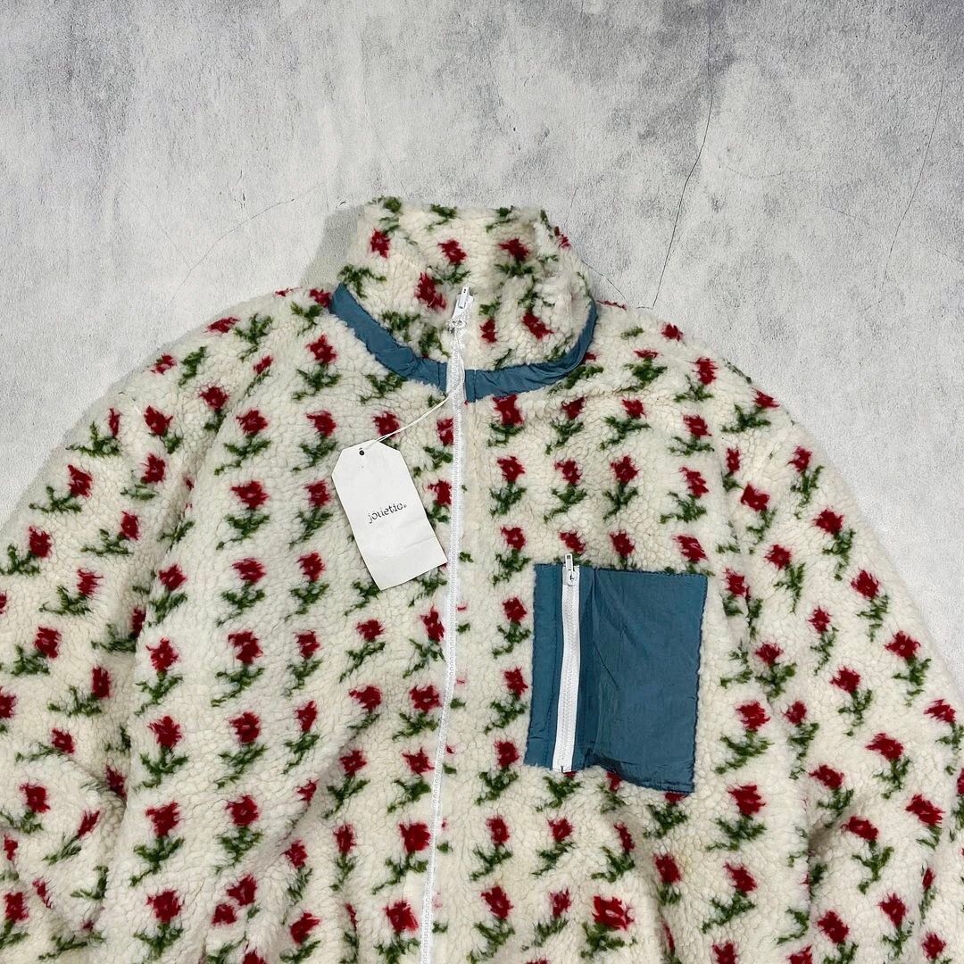 Japanese Brand 2000s Joutique Tokyo - Rose Reversible Sherpa Jacket Size US L / EU 52-54 / 3 - 6 Thumbnail