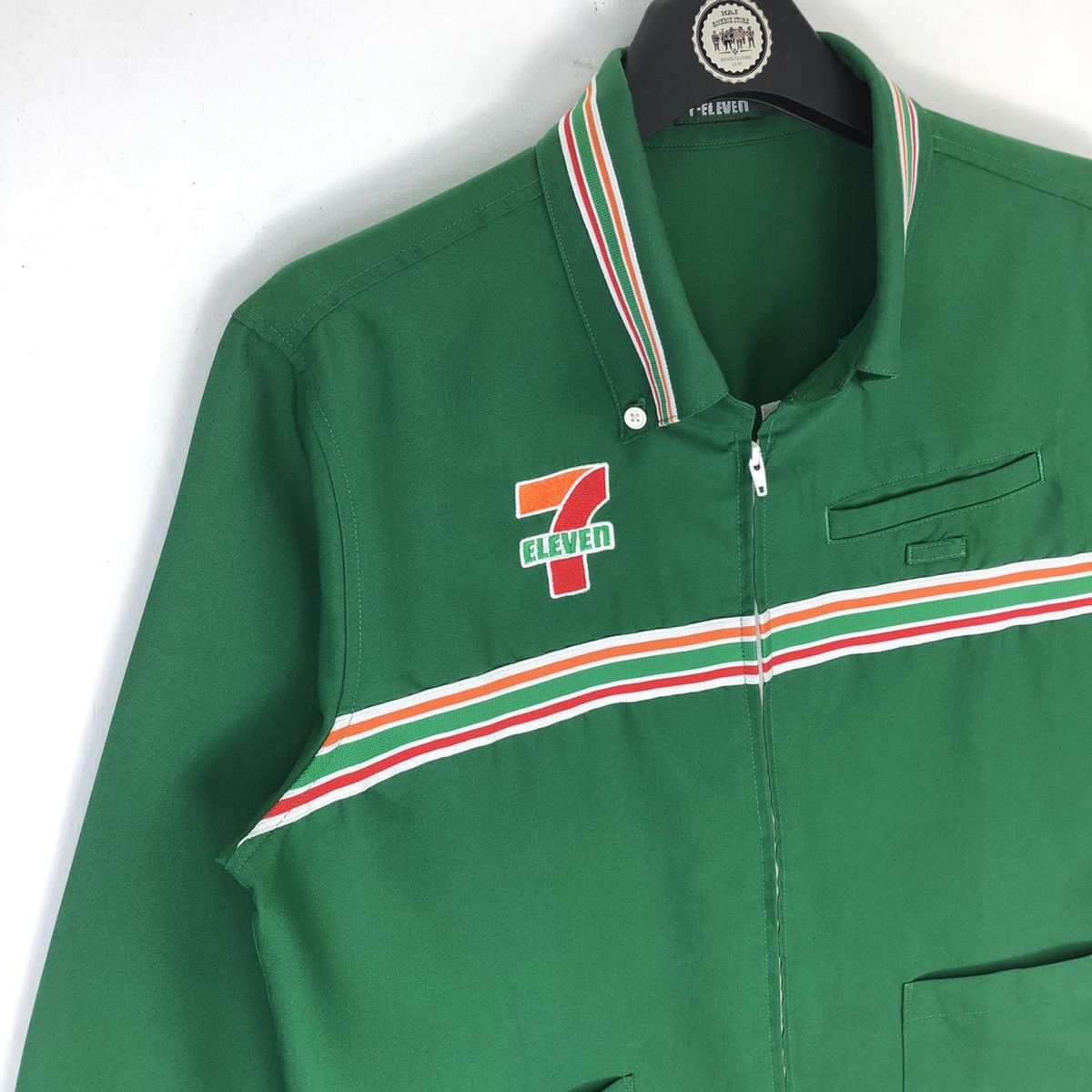 Uniform Wares Vintage 7 ELEVEN Embroidered Logo Work Zipper Jacket Size US L / EU 52-54 / 3 - 2 Thumbnail