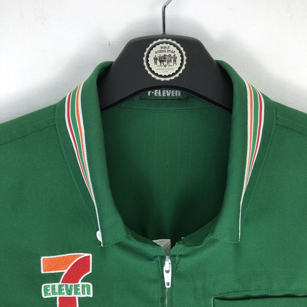 Uniform Wares Vintage 7 ELEVEN Embroidered Logo Work Zipper Jacket Size US L / EU 52-54 / 3 - 7 Thumbnail
