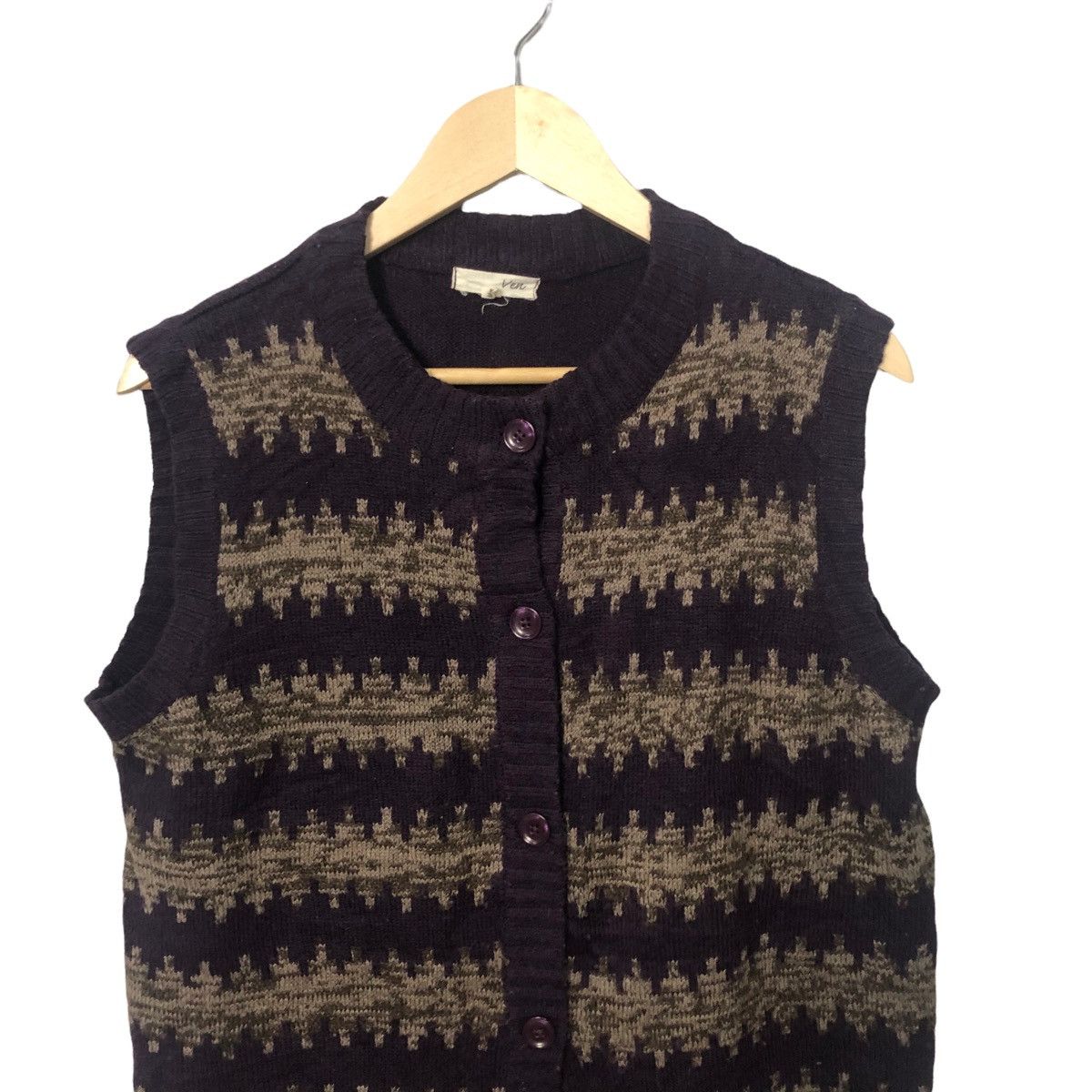 Aran Isles Knitwear Vintage Ven Button Ups Pattern Knitwear Vest Size US M / EU 48-50 / 2 - 2 Thumbnail