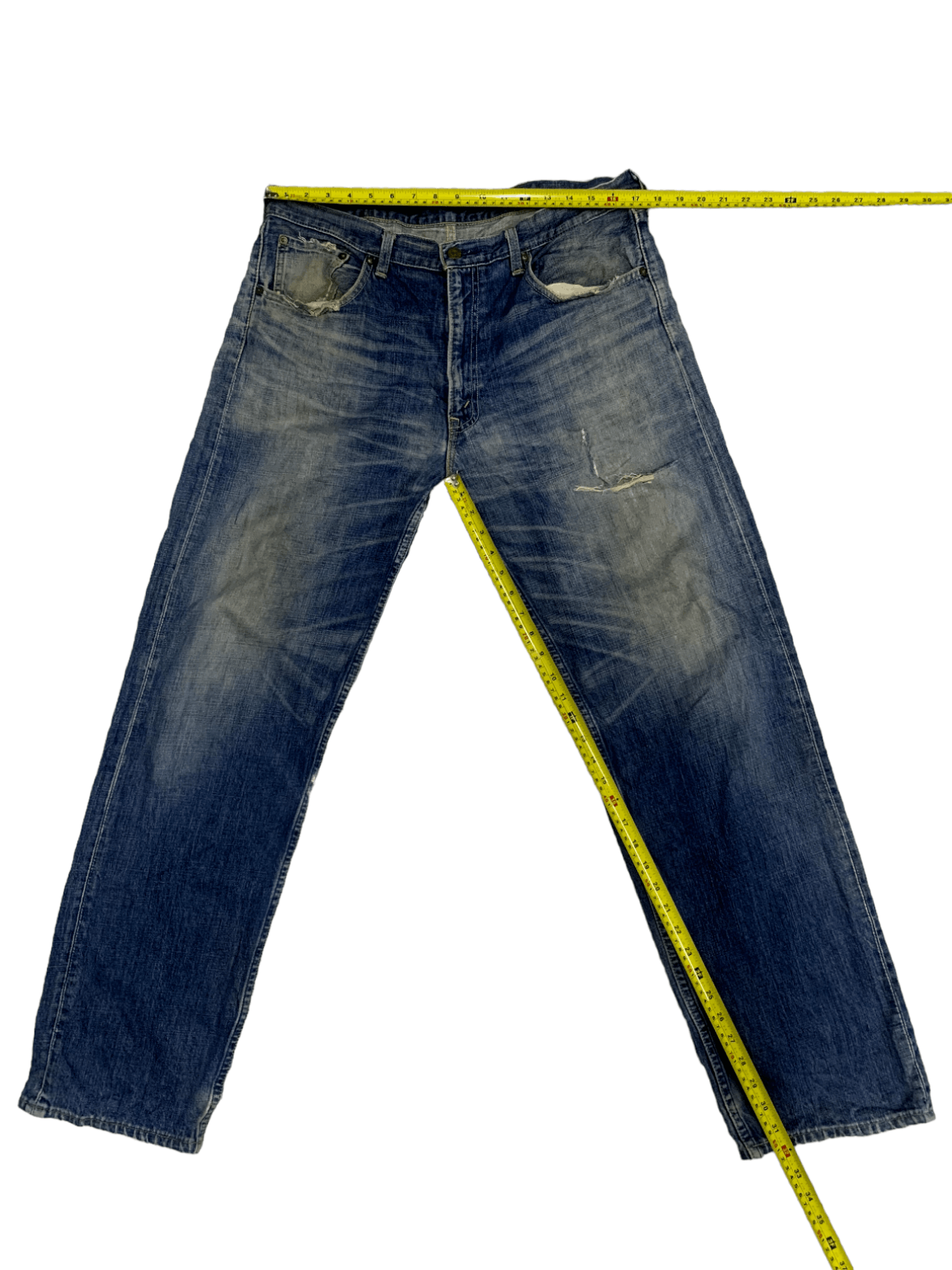 Levi's × Levi's Vintage Clothing Vintage 90s Levis 503 Mud Wash Distressed Baggy Jeans 34x32 Size US 34 / EU 50 - 12 Thumbnail