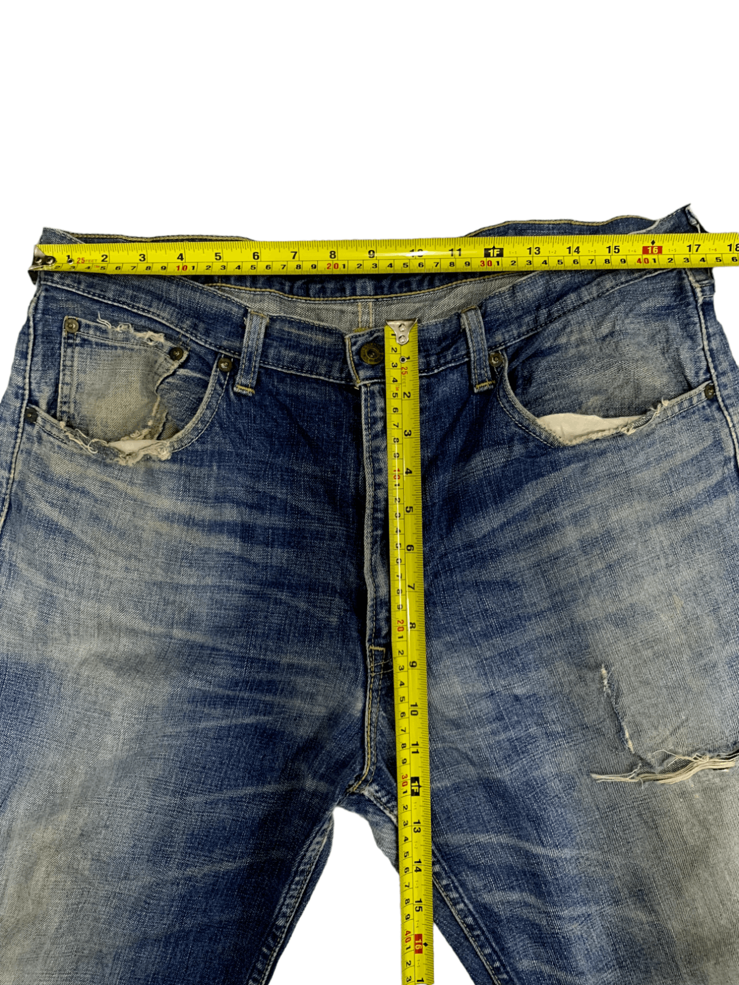 Levi's × Levi's Vintage Clothing Vintage 90s Levis 503 Mud Wash Distressed Baggy Jeans 34x32 Size US 34 / EU 50 - 10 Thumbnail