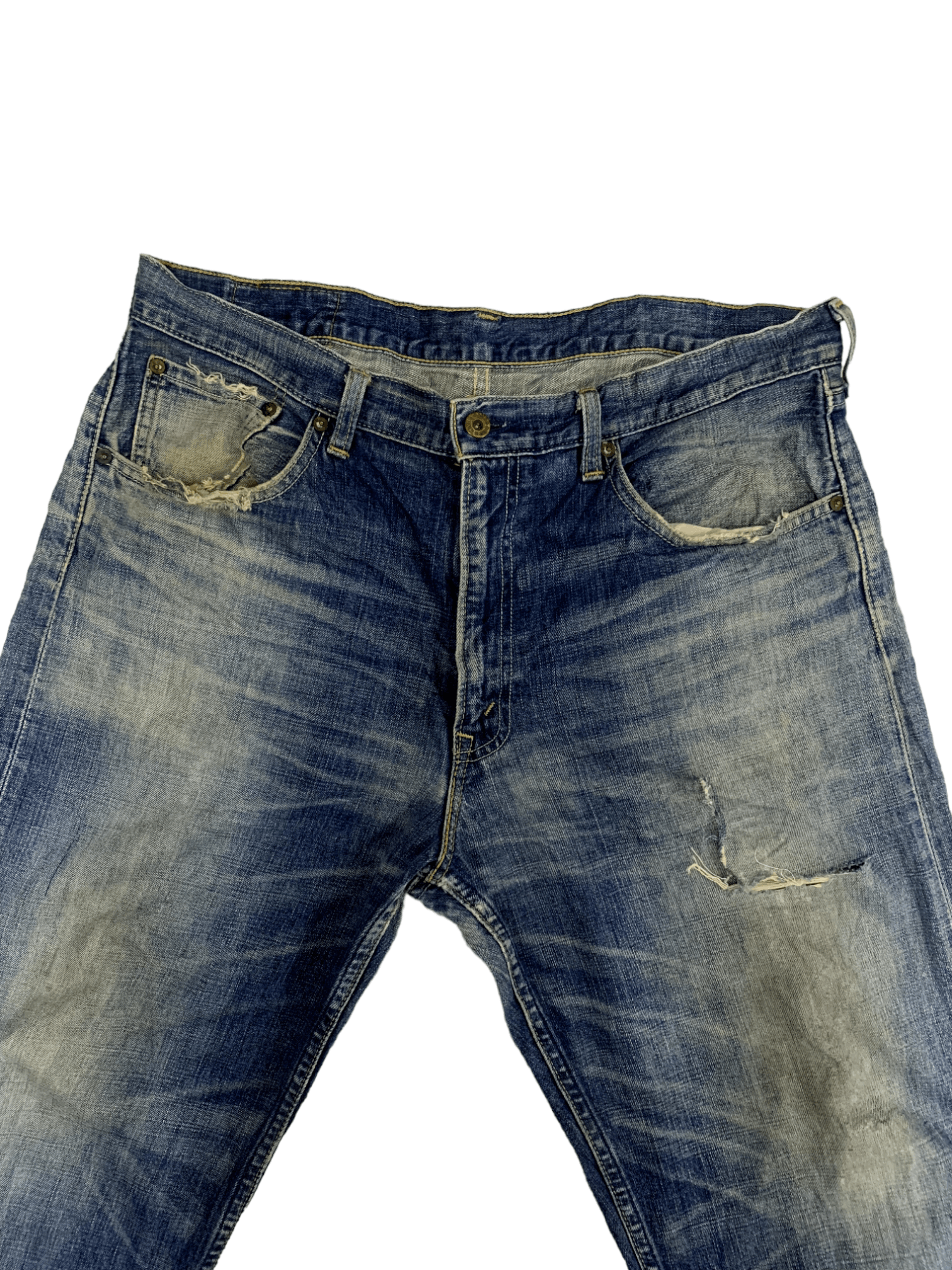Levi's × Levi's Vintage Clothing Vintage 90s Levis 503 Mud Wash Distressed Baggy Jeans 34x32 Size US 34 / EU 50 - 3 Thumbnail