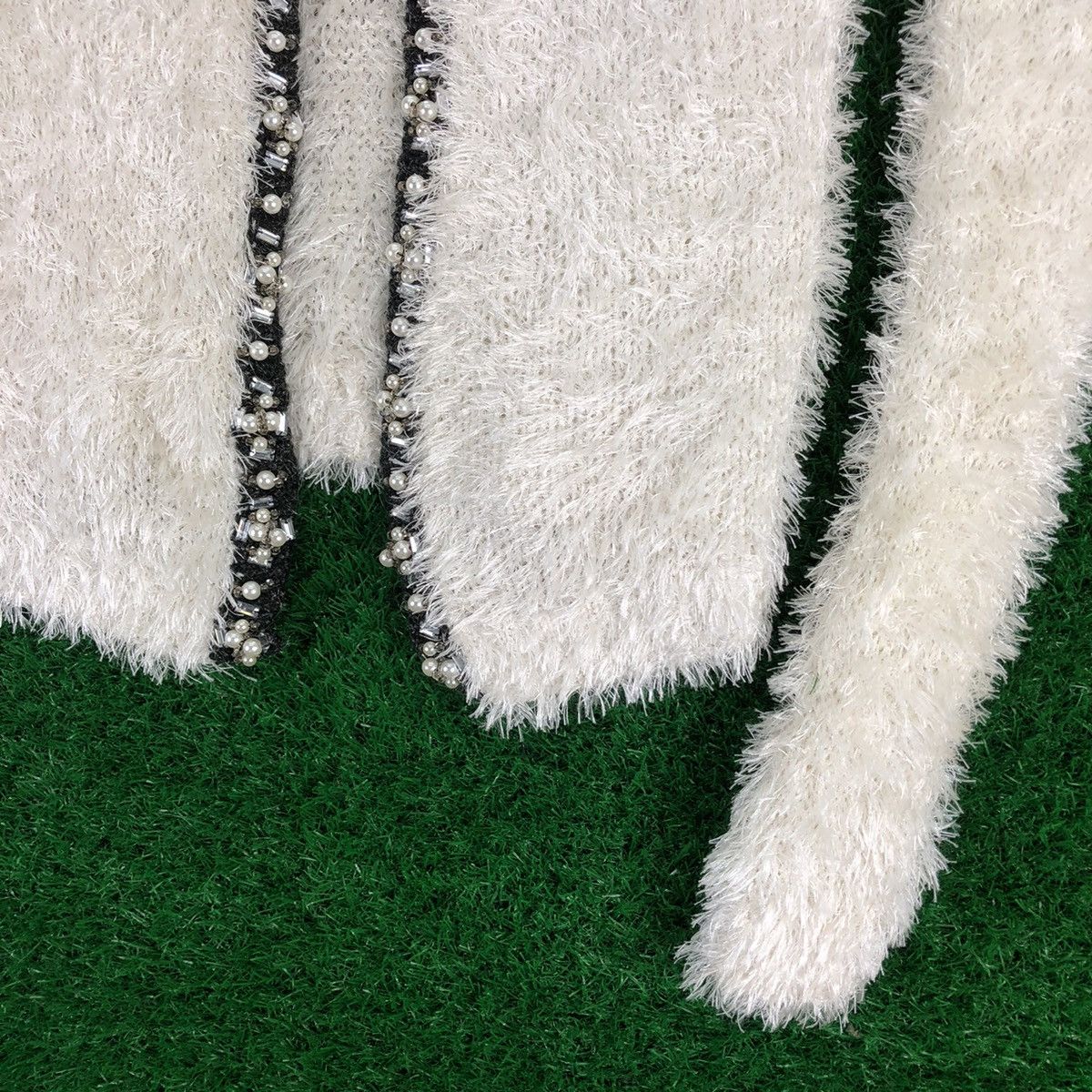 Japanese Brand CECIL McBee Mohair Fur Cardigan Luxury Style For Ladies Size XS / US 0-2 / IT 36-38 - 3 Thumbnail