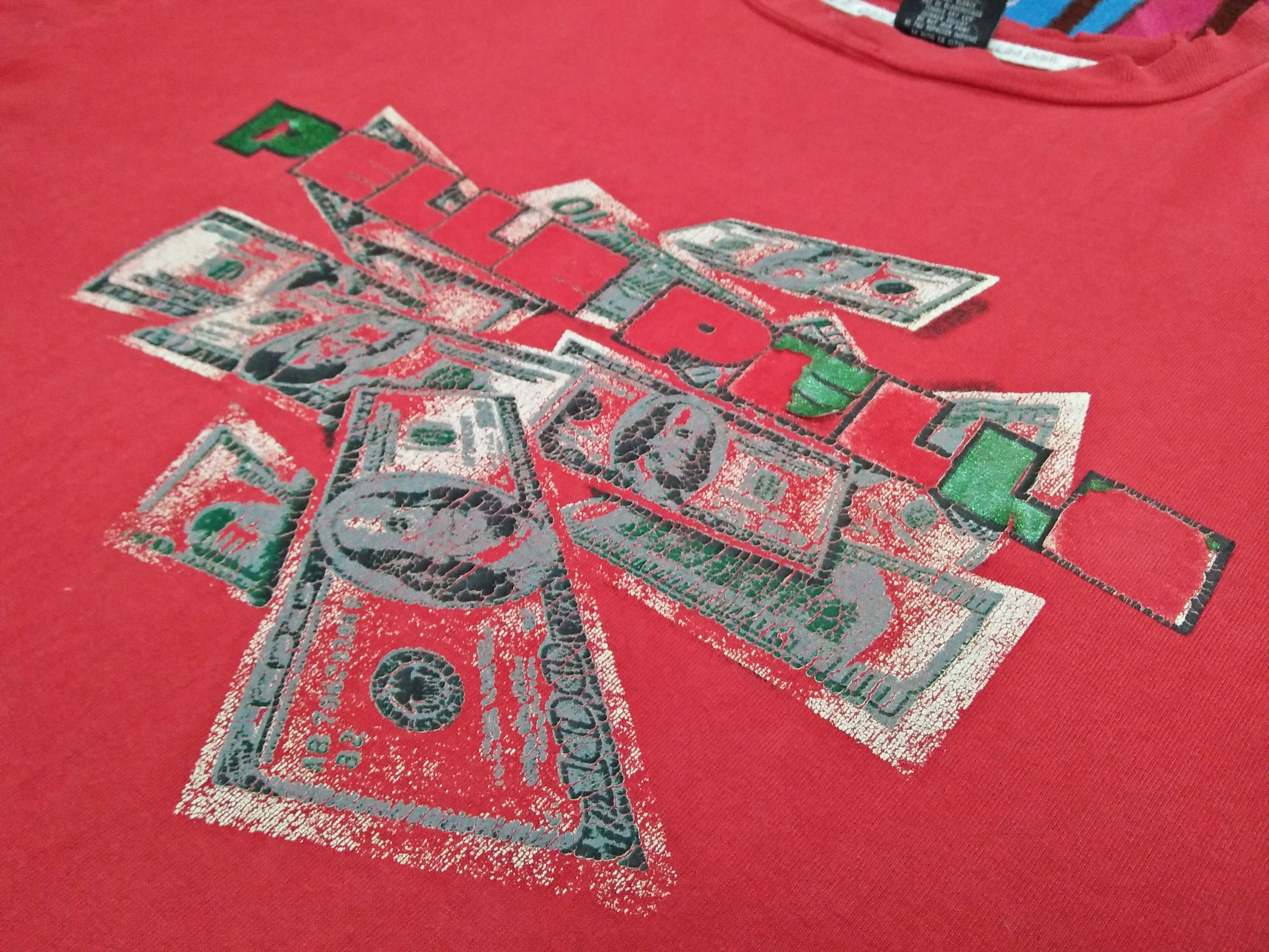 Pelle Pelle × Vintage MARK BUCHANAN Pelle Pelle Vintage Big Graphic Red Tee Size US XXL / EU 58 / 5 - 3 Thumbnail