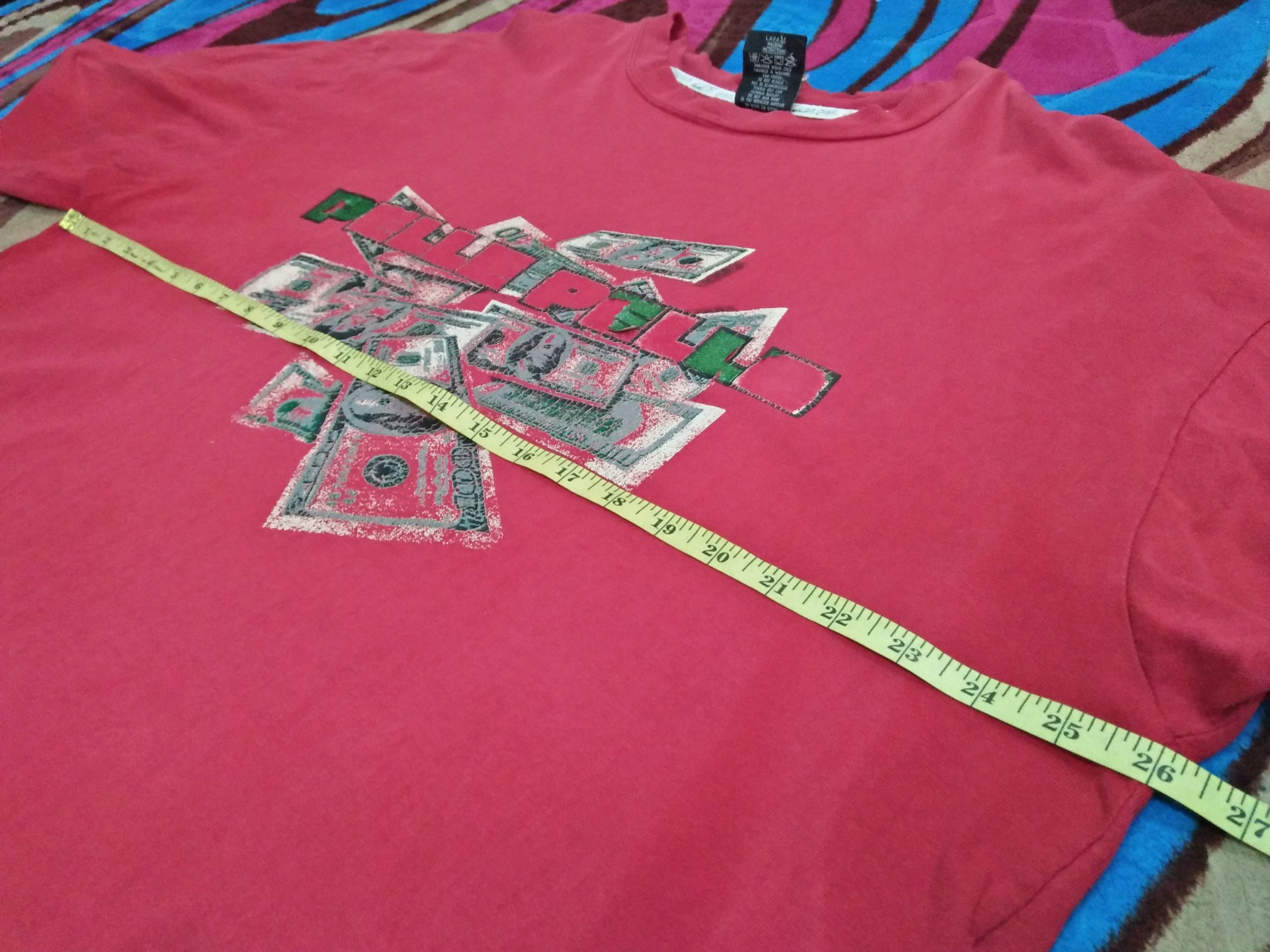 Pelle Pelle × Vintage MARK BUCHANAN Pelle Pelle Vintage Big Graphic Red Tee Size US XXL / EU 58 / 5 - 7 Thumbnail