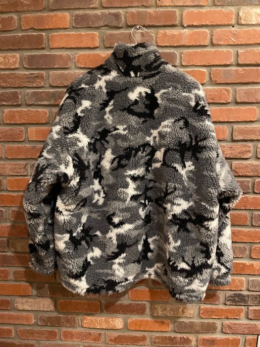 Balenciaga Oversized Fleece Camo Jacket | Grailed