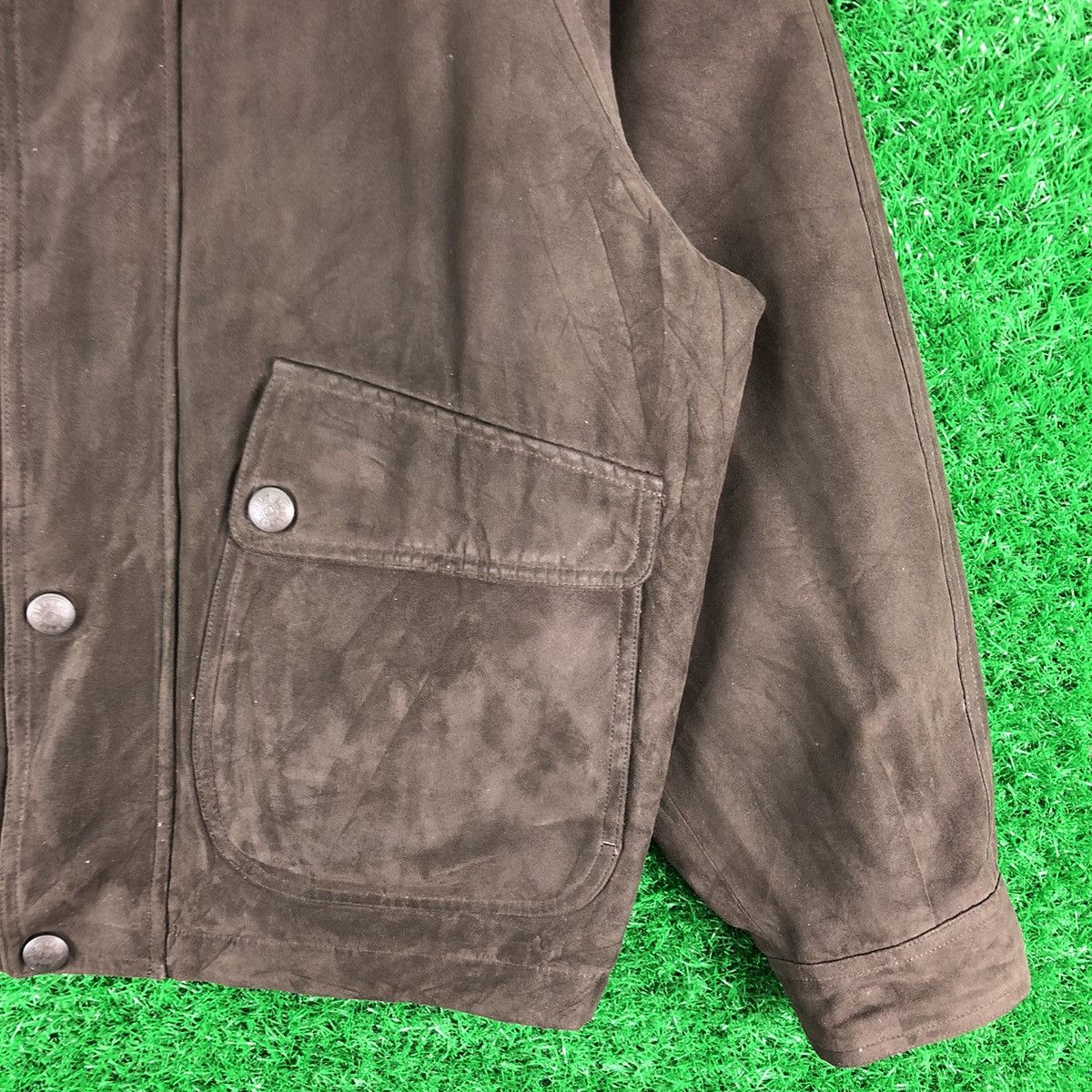Moleskine Vintage 80's Moleskin Zipper Jacket Casual Worker by Element Size US L / EU 52-54 / 3 - 3 Thumbnail