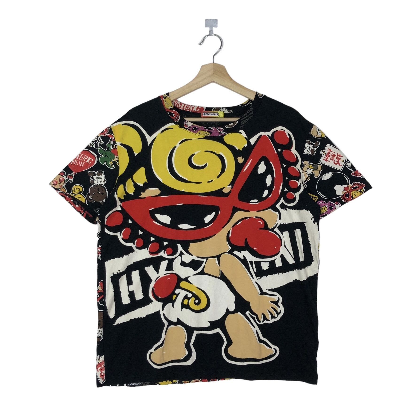 image of Hysteric Glamour Supervintage Hysteric Supercute All Over Print Tee in Mix, Men's (Size Large)