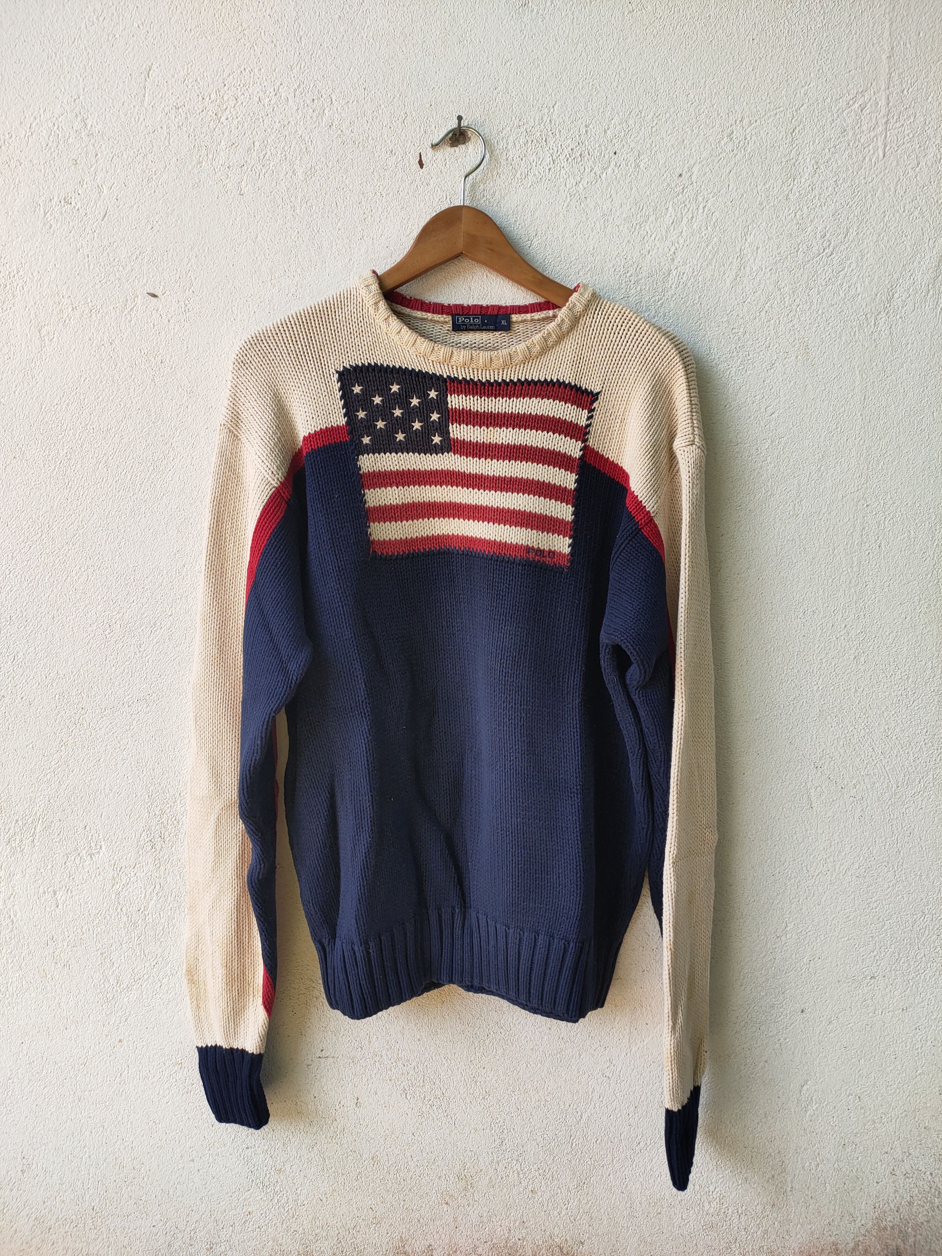 Polo Ralph Lauren Rare Vintage polo ralph lauren usa flag knitwear Size US XL / EU 56 / 4 - 1 Thumbnail