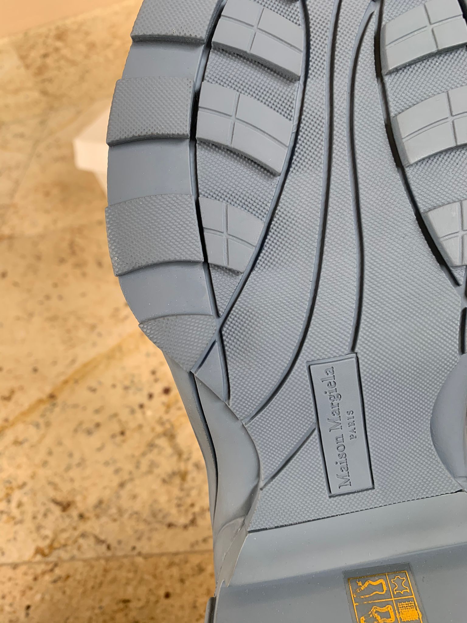 Maison Margiela Hiking Sole Trainer In Silver, Blue Sole Size US 9 / EU 42 - 14 Thumbnail