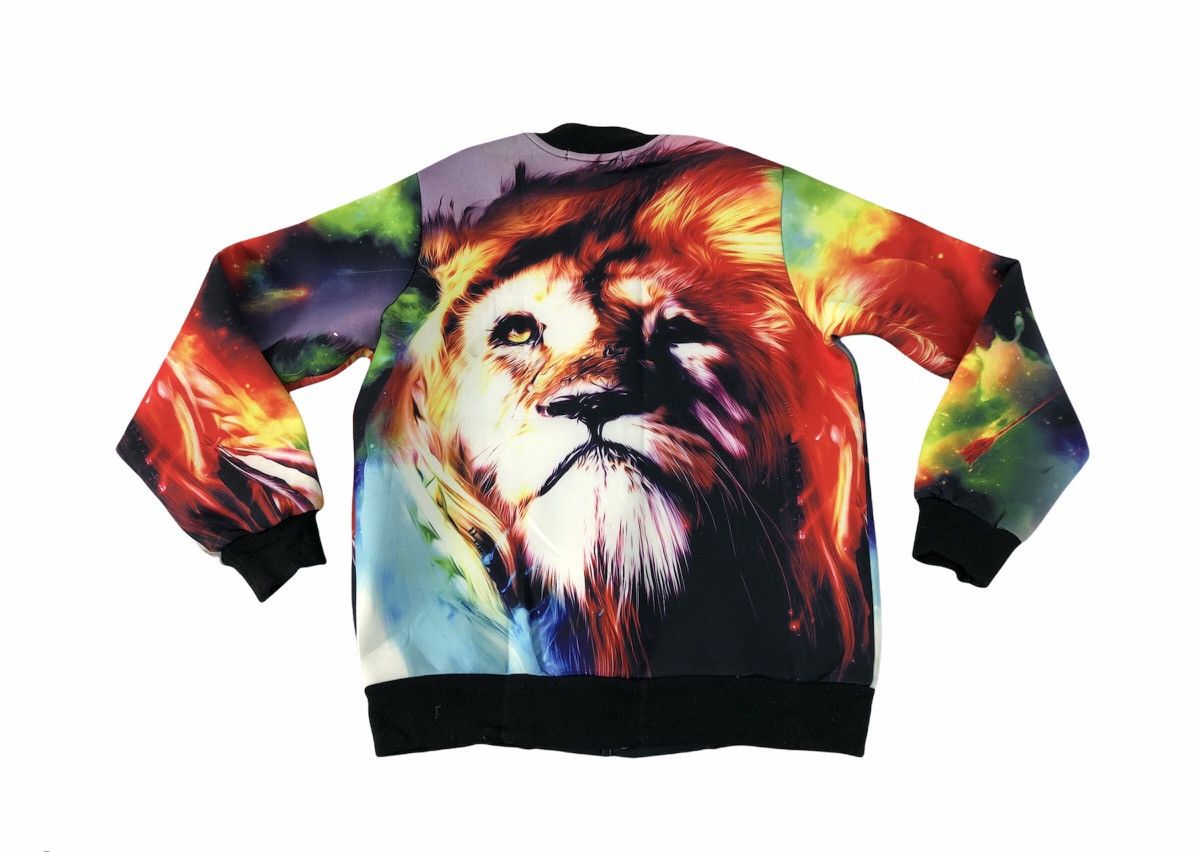 Japanese Brand Bomber Jacket Multicolour Lion Over Printed Snap Button Size US S / EU 44-46 / 1 - 2 Thumbnail