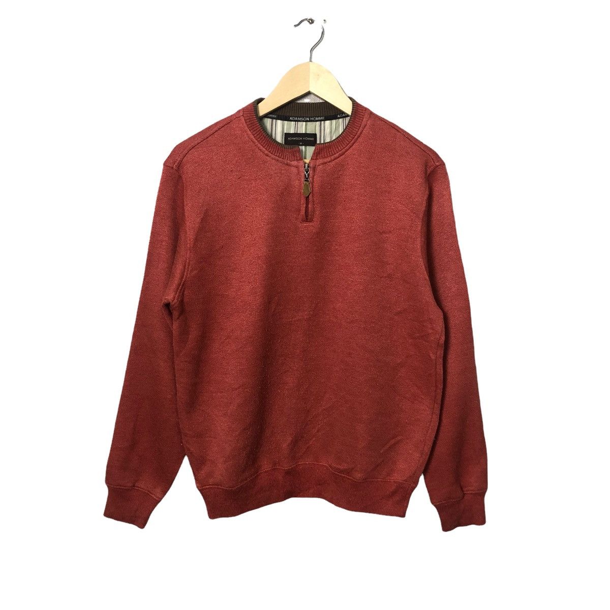 Japanese Brand Vintage Adamson Homme Half Zipper Sweatshirt Size US M / EU 48-50 / 2 - 1 Thumbnail