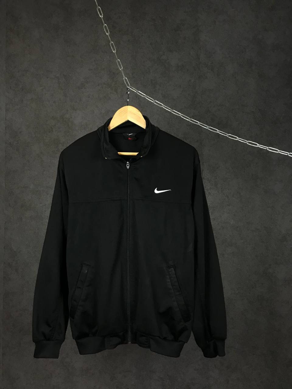 Vintage Nike swoosh streetwear vintage black zip sweatshirt Size US S / EU 44-46 / 1 - 1 Thumbnail