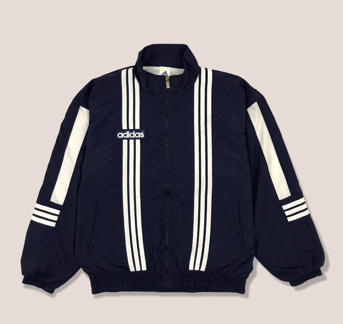 image of Adidas Zipper Jacket in Blue, Men's (Size Medium)