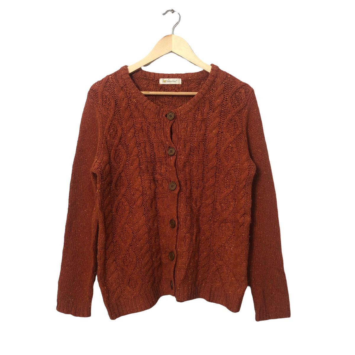 Aran Isles Knitwear Vintage Golden Bear Button Ups Knitwear Cardigan Size US M / EU 48-50 / 2 - 1 Thumbnail