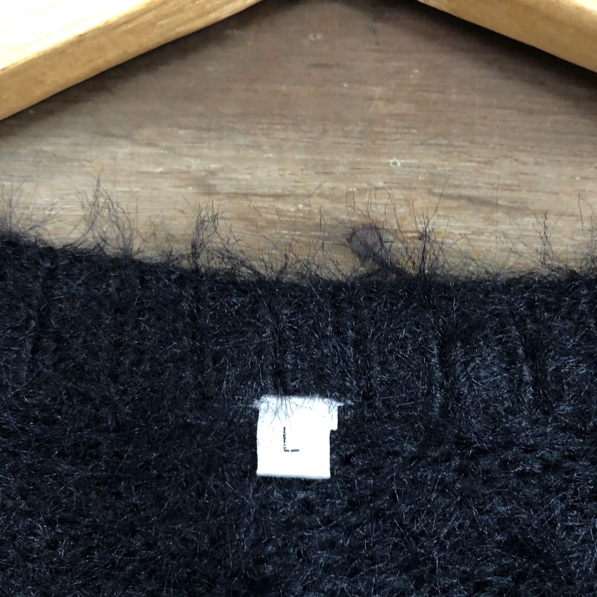 Homespun Knitwear Japan Black Mohair fur Shag Shaggy Knitwear #c1079DL Size US L / EU 52-54 / 3 - 10 Thumbnail