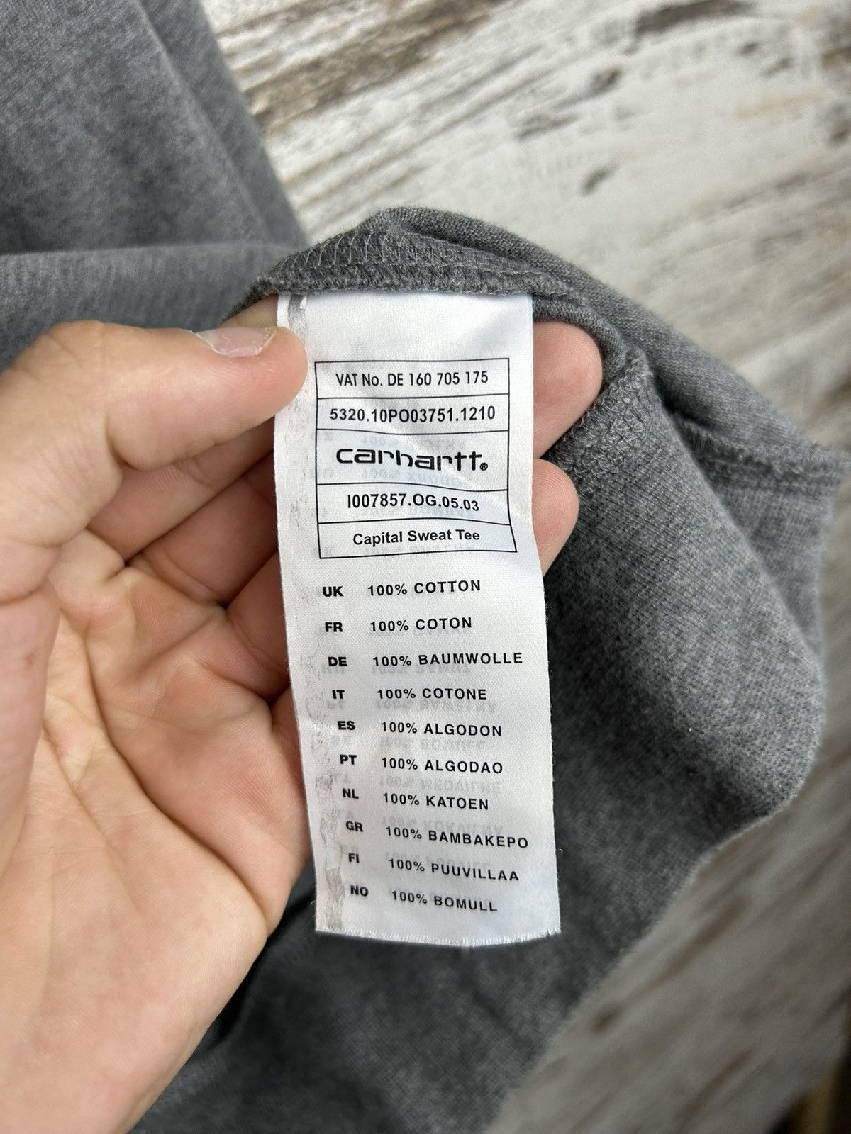 Carhartt × Carhartt Wip × Vintage Mens Vintage Carhartt Wip Sweatshirt Capital Sweat Tee y2k Size US S / EU 44-46 / 1 - 5 Thumbnail
