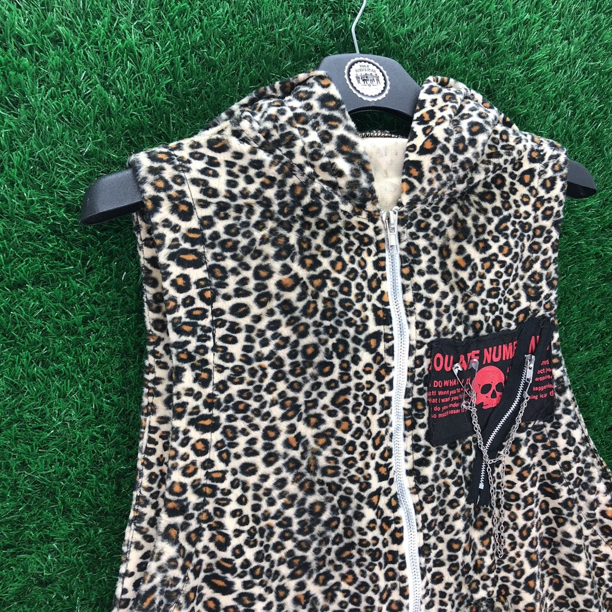 Japanese Brand Vintage Leopard Punk Vest Hoodie Zipper Size M / US 6-8 / IT 42-44 - 2 Thumbnail