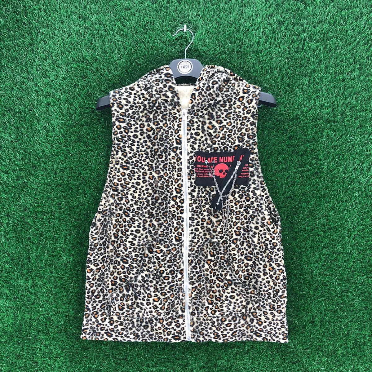 Japanese Brand Vintage Leopard Punk Vest Hoodie Zipper Size M / US 6-8 / IT 42-44 - 1 Thumbnail