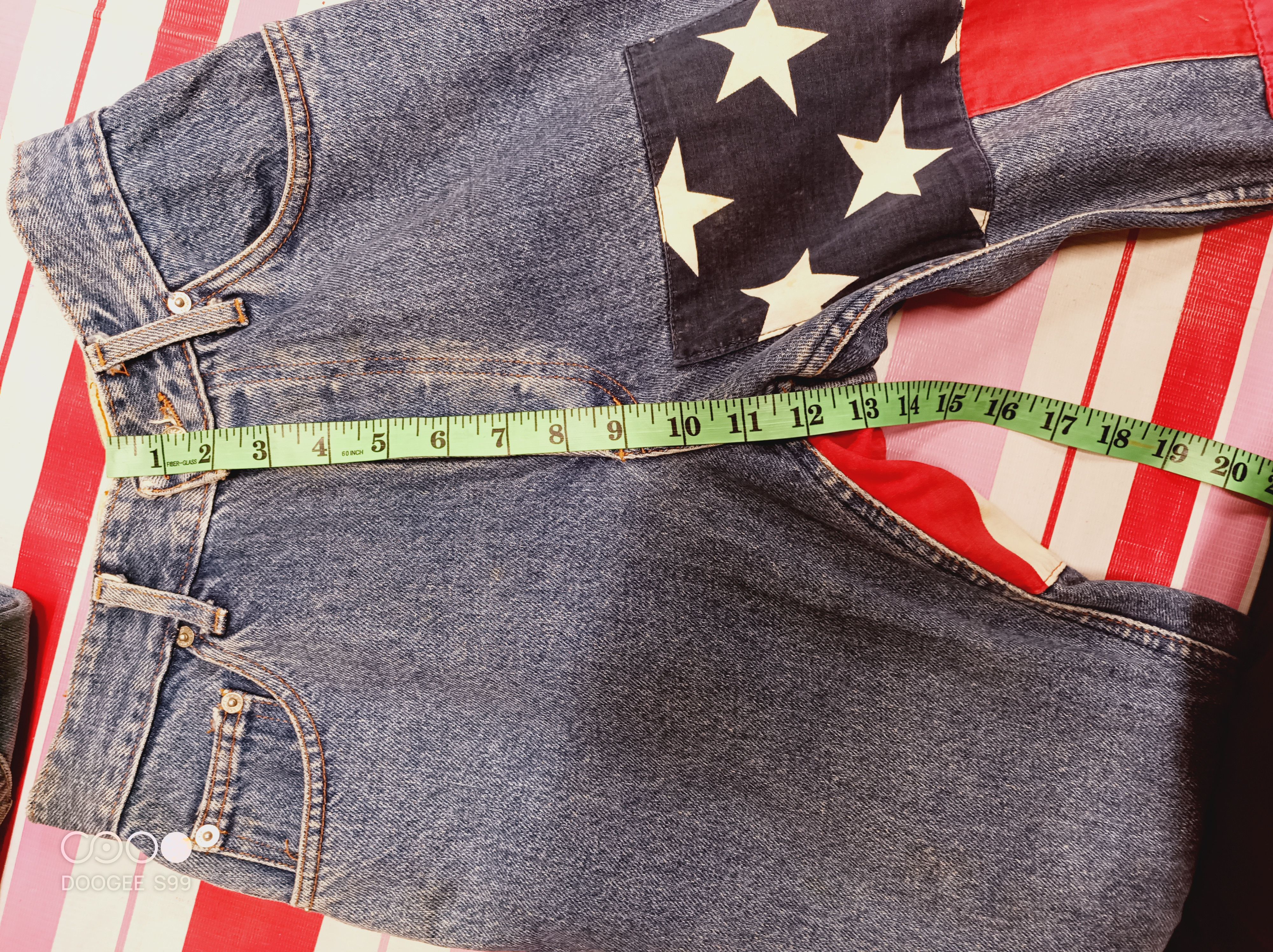 Jean You Young Made in Italy USA Flag Patchwork Denim Jeans Size US 26 / EU 42 - 9 Thumbnail