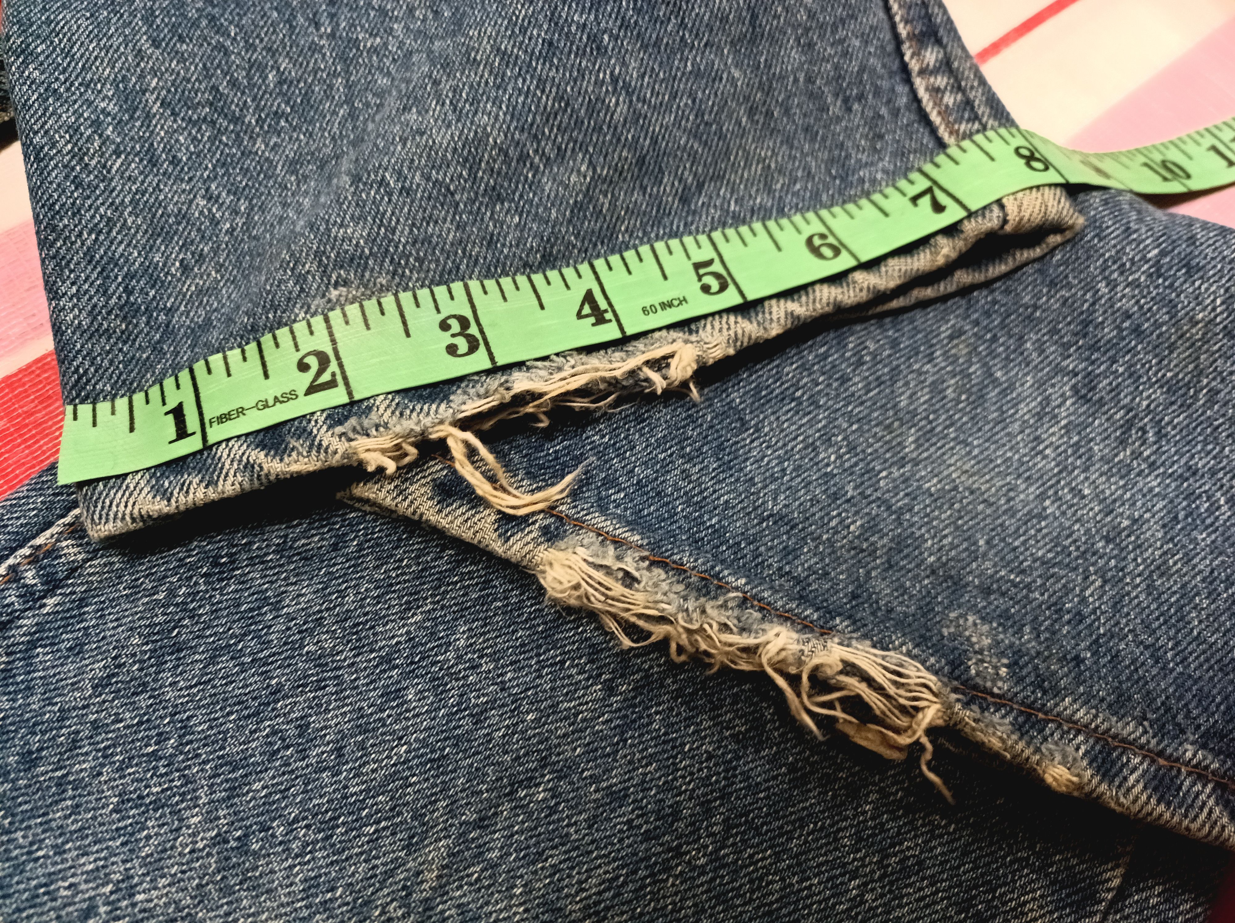 Jean You Young Made in Italy USA Flag Patchwork Denim Jeans Size US 26 / EU 42 - 15 Thumbnail