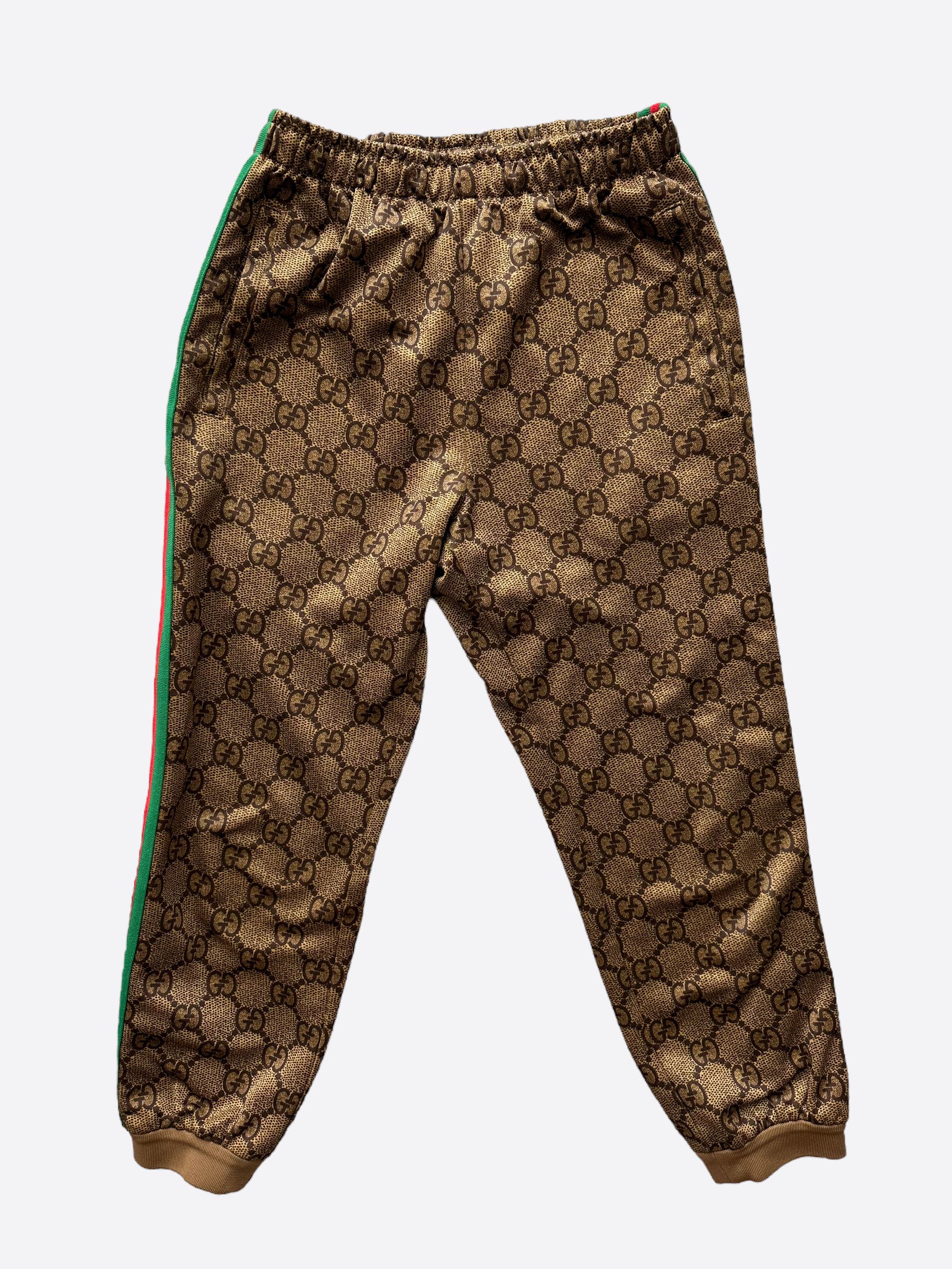 Gucci Gucci Tan Monogram Striped Track Pants Size US 30 / EU 46 - 2 Thumbnail
