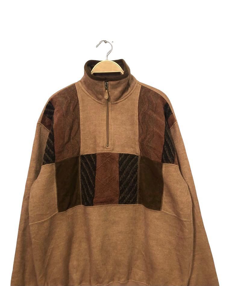 Japanese Brand Vintage Vitesse Patchwork Half Zipper Sweatshirt Size US L / EU 52-54 / 3 - 4 Thumbnail