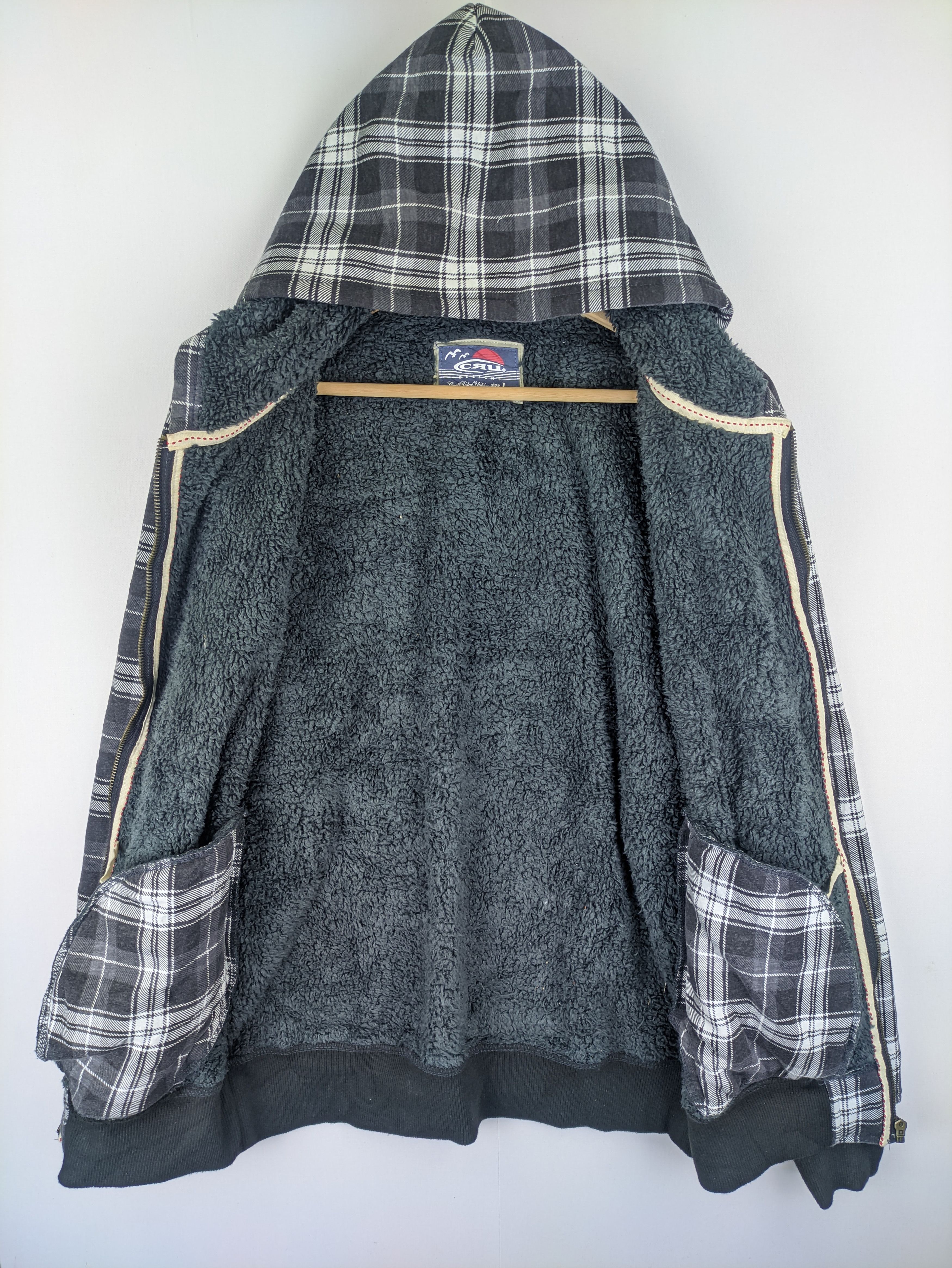 Japanese Brand × Vintage Steals🔥Jacket Checkered Sherpa Inner by CRU Size US M / EU 48-50 / 2 - 5 Thumbnail