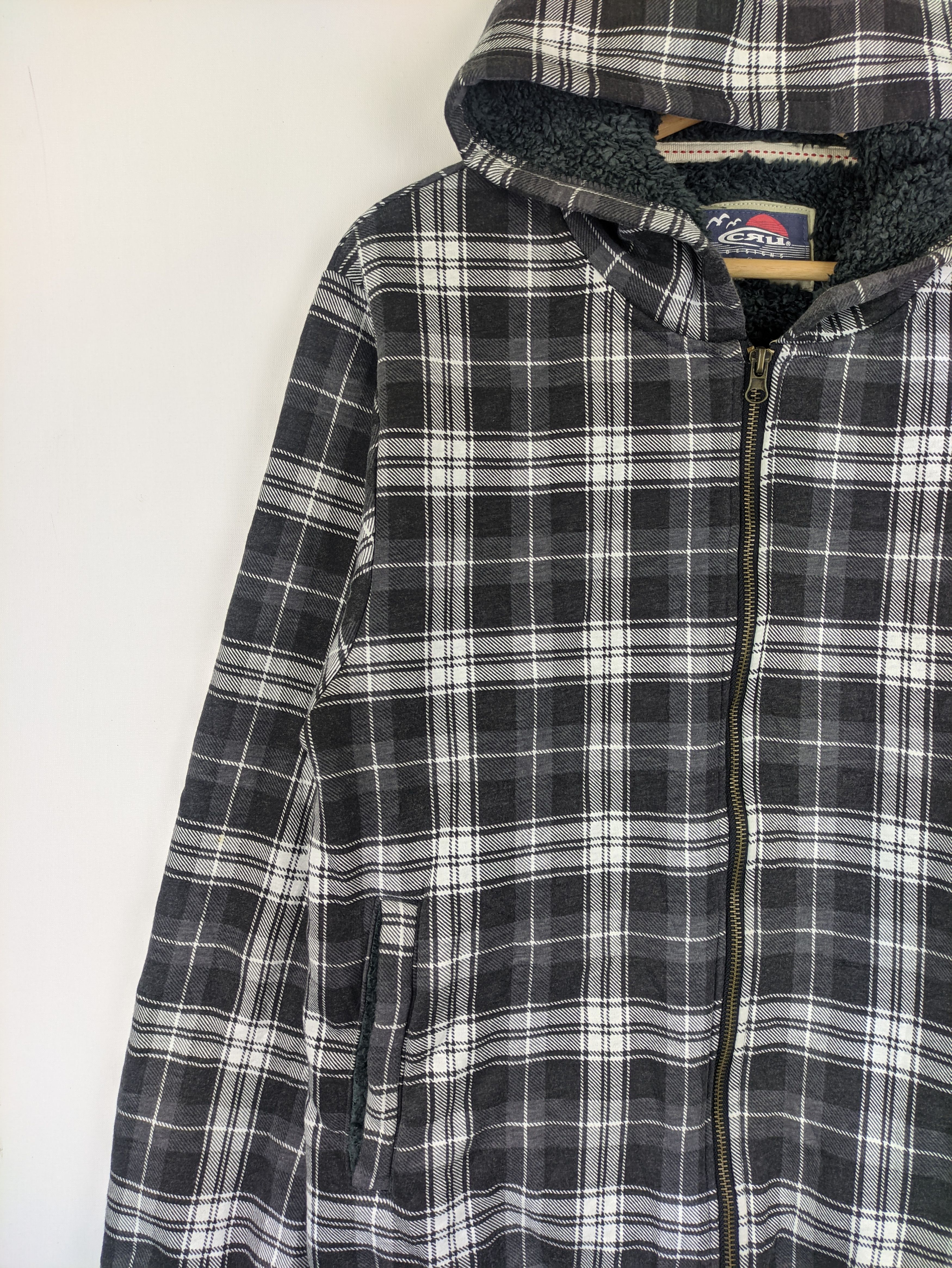 Japanese Brand × Vintage Steals🔥Jacket Checkered Sherpa Inner by CRU Size US M / EU 48-50 / 2 - 8 Thumbnail
