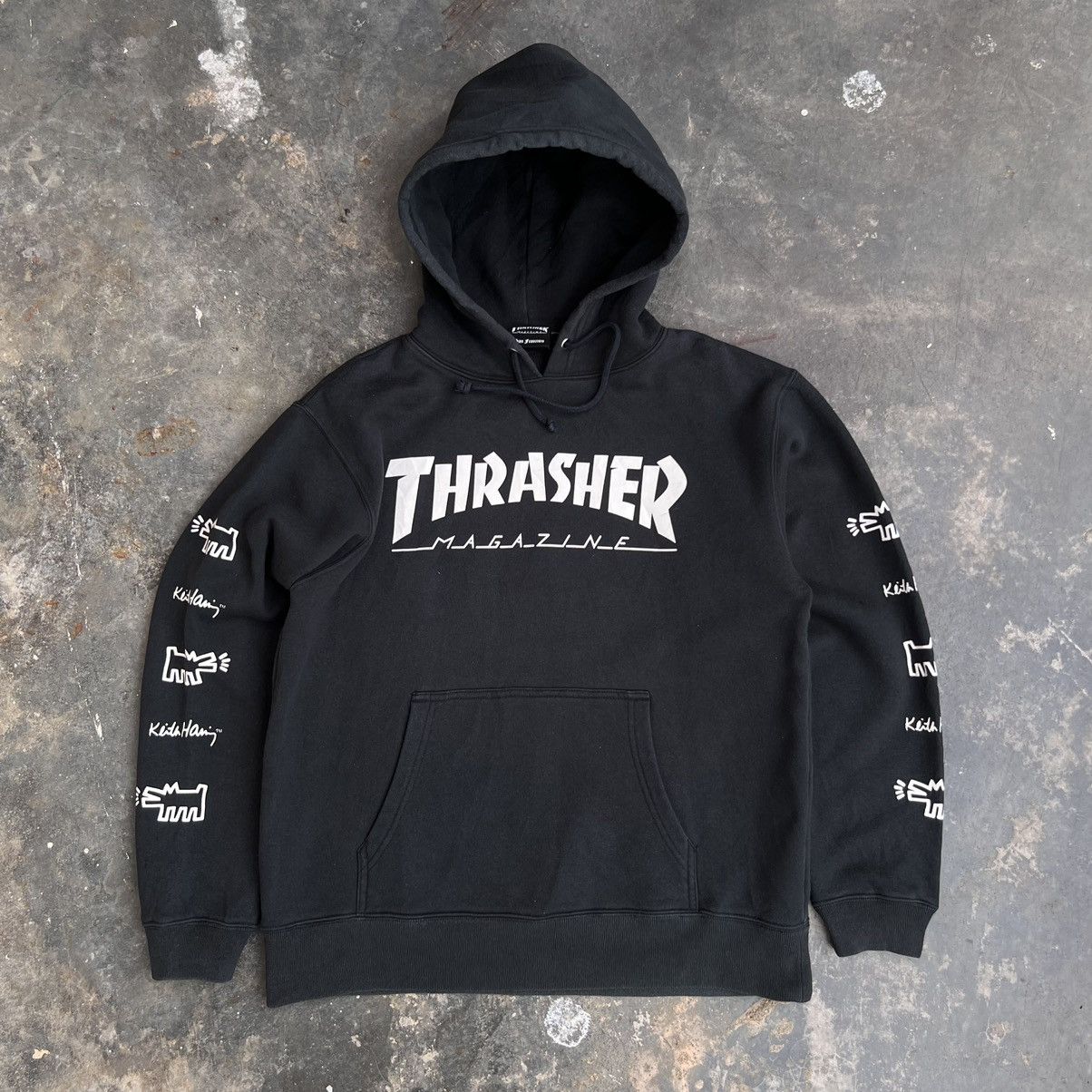 Keith Haring Skategang Thrasher Vintage Thrasher X Keith Haring Pullover Hoodie Grailed