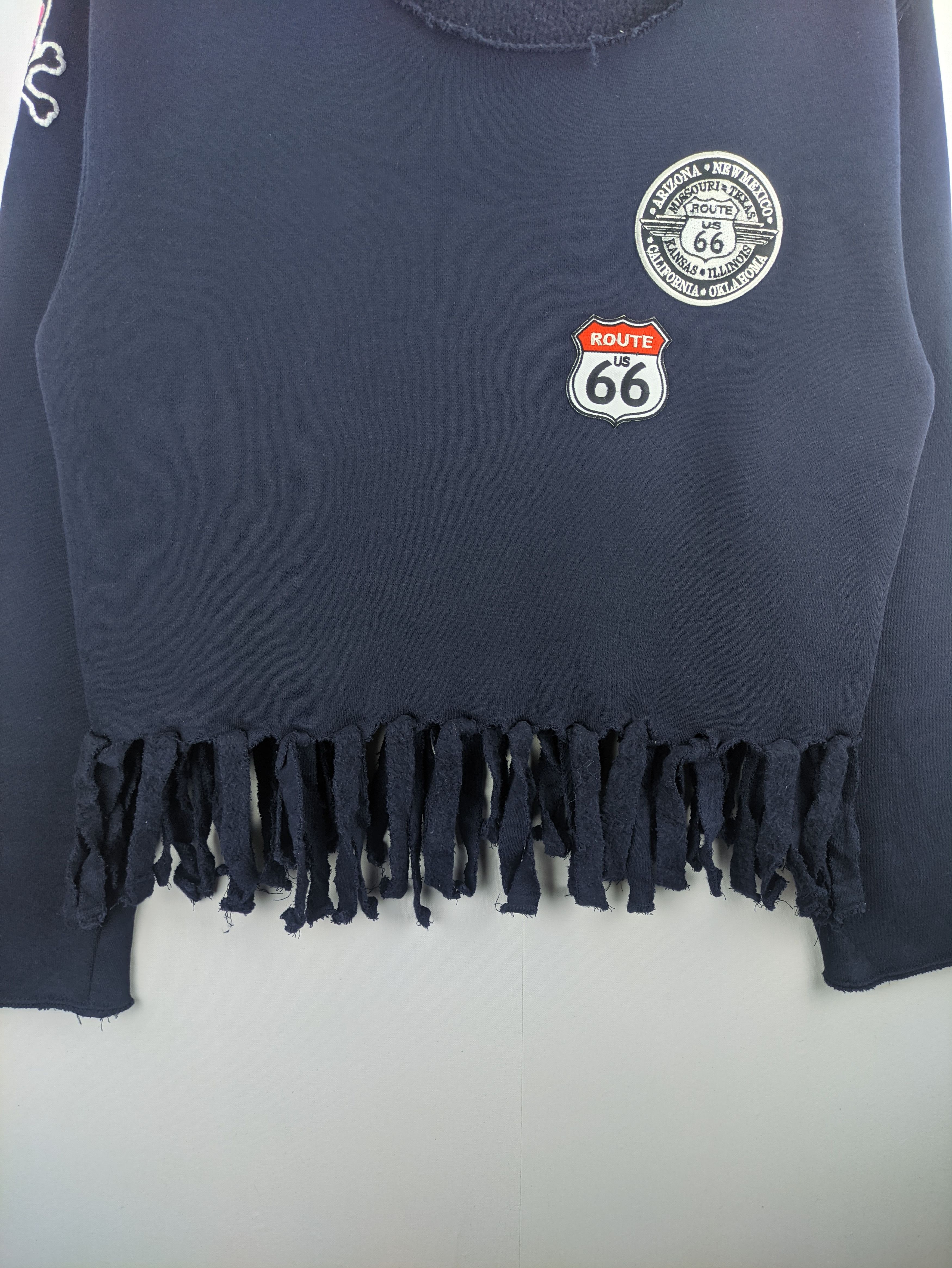 Japanese Brand Steals🔥Vintage Style Cropped Fringe Sweatshirt Size M / US 6-8 / IT 42-44 - 6 Thumbnail