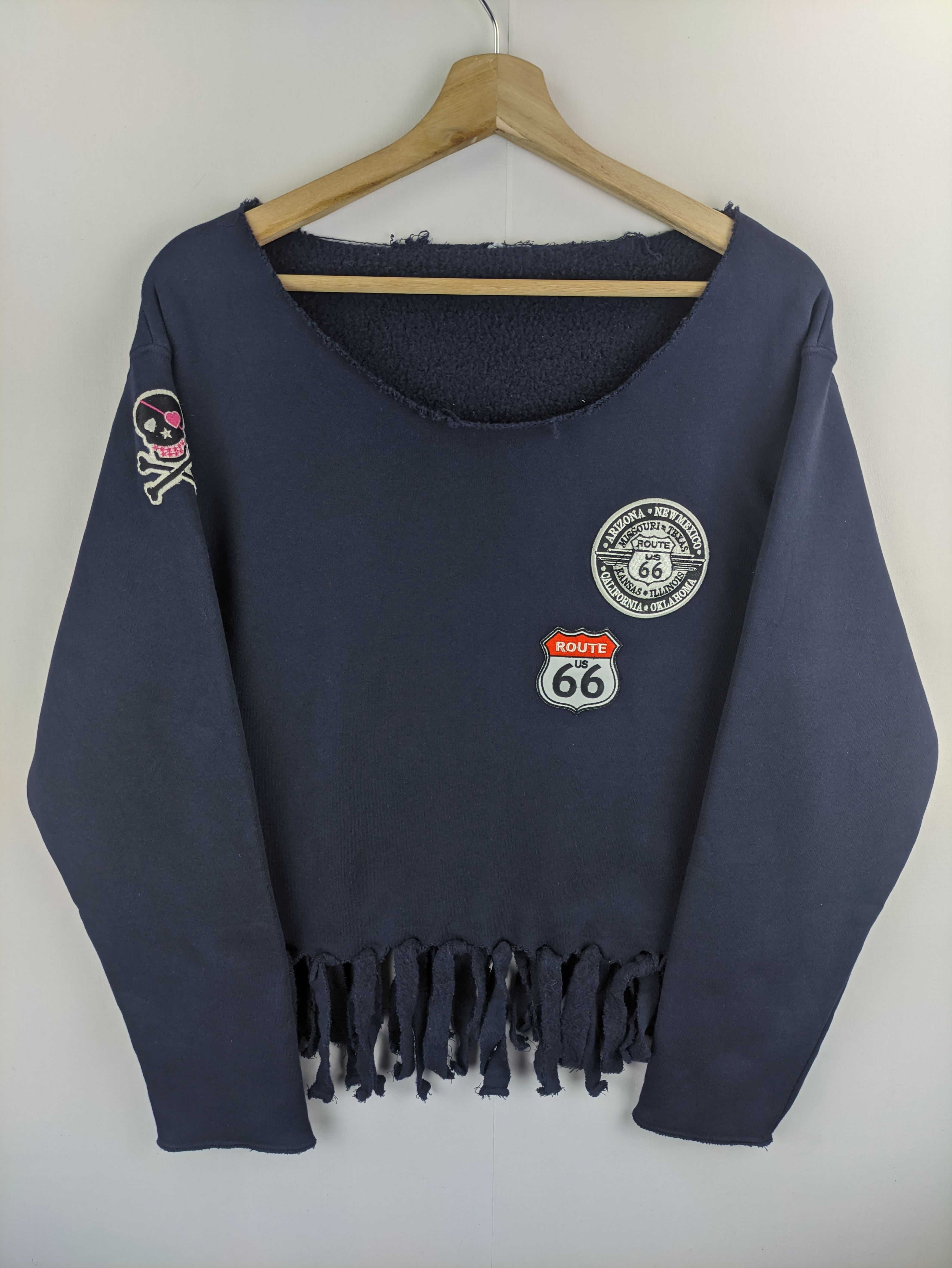 Japanese Brand Steals🔥Vintage Style Cropped Fringe Sweatshirt Size M / US 6-8 / IT 42-44 - 7 Thumbnail
