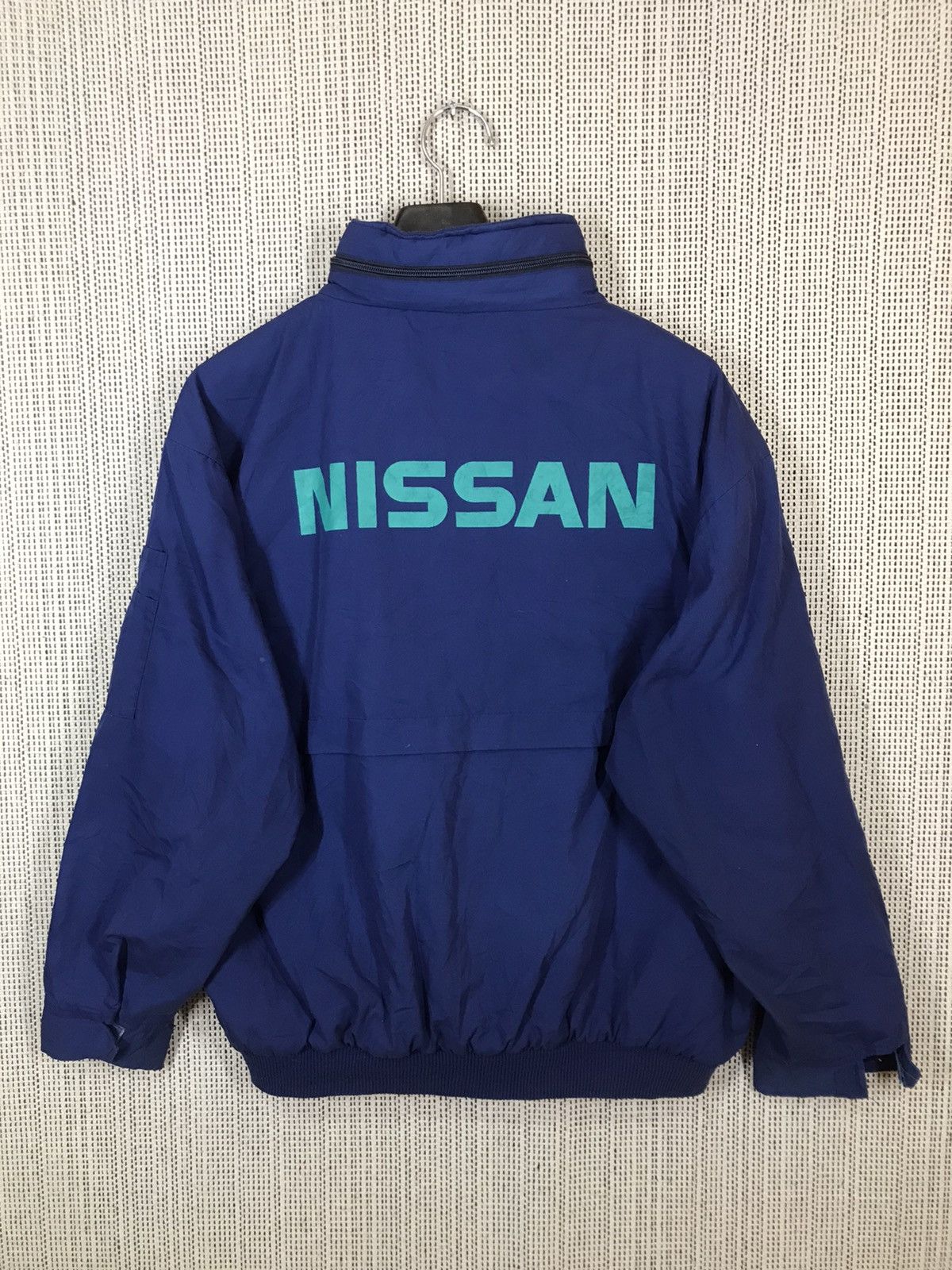 image of Grailsvtg Nissan Racing Jacket Distressed in Blue, Men's (Size XL)